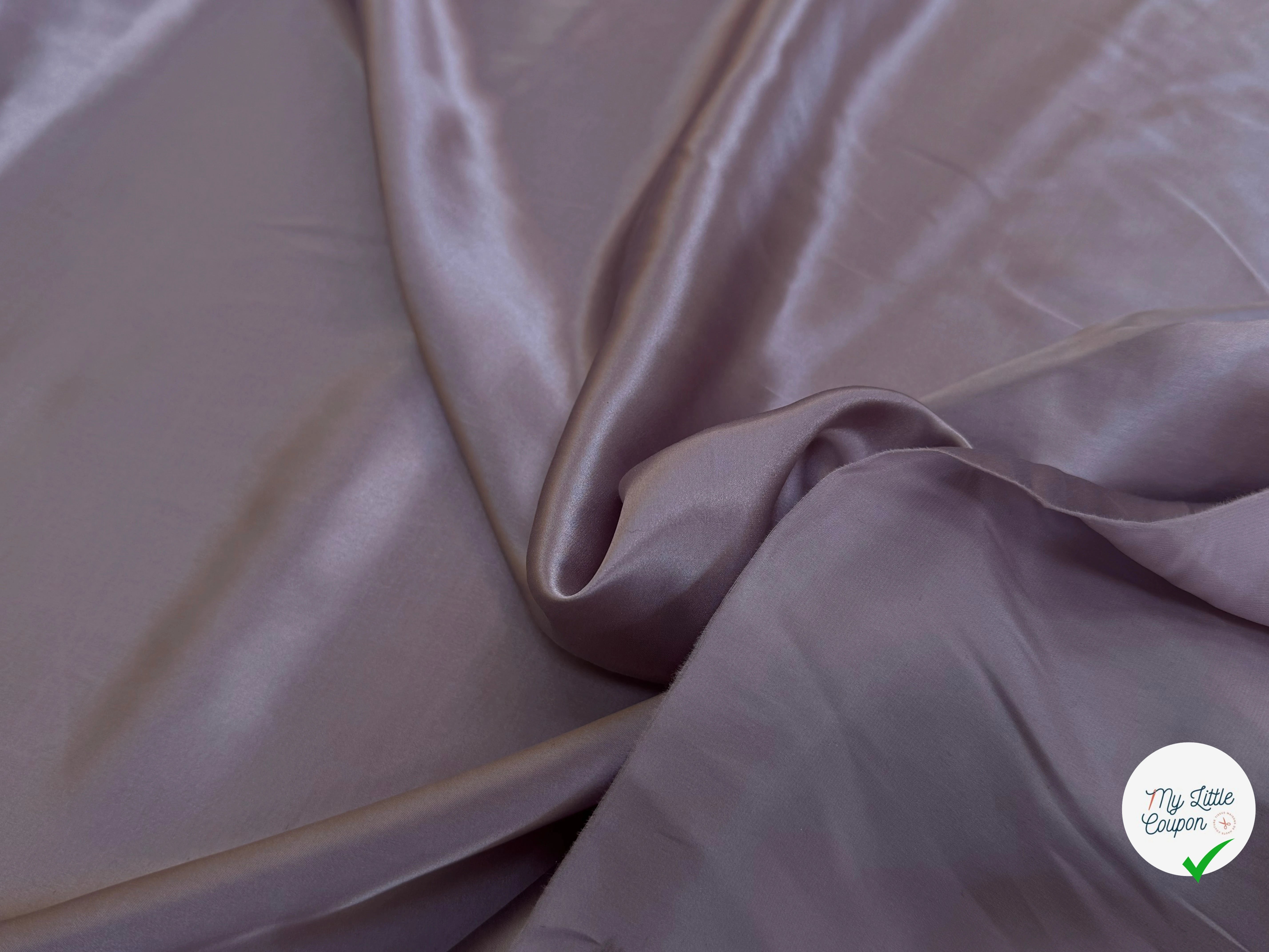 SATIN DE SOIE FLUIDE LAVANDE GRISÉ - My Little Coupon