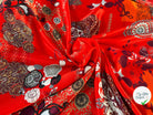 SATIN DE SOIE MOMAMAN ROUGE LÉGÈREMENT ORANGÉ - My Little Coupon