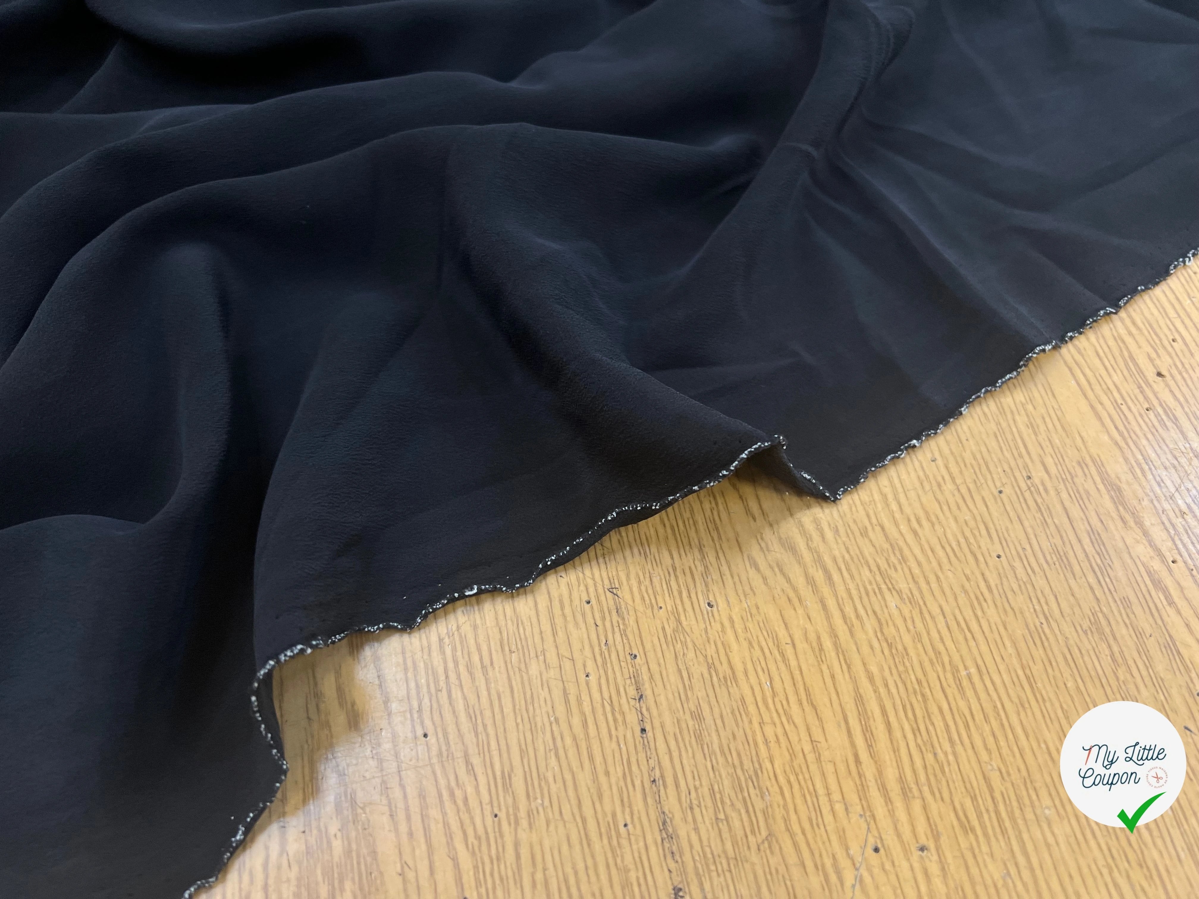 SATIN DE SOIE NOIR ITALIA - My Little Coupon