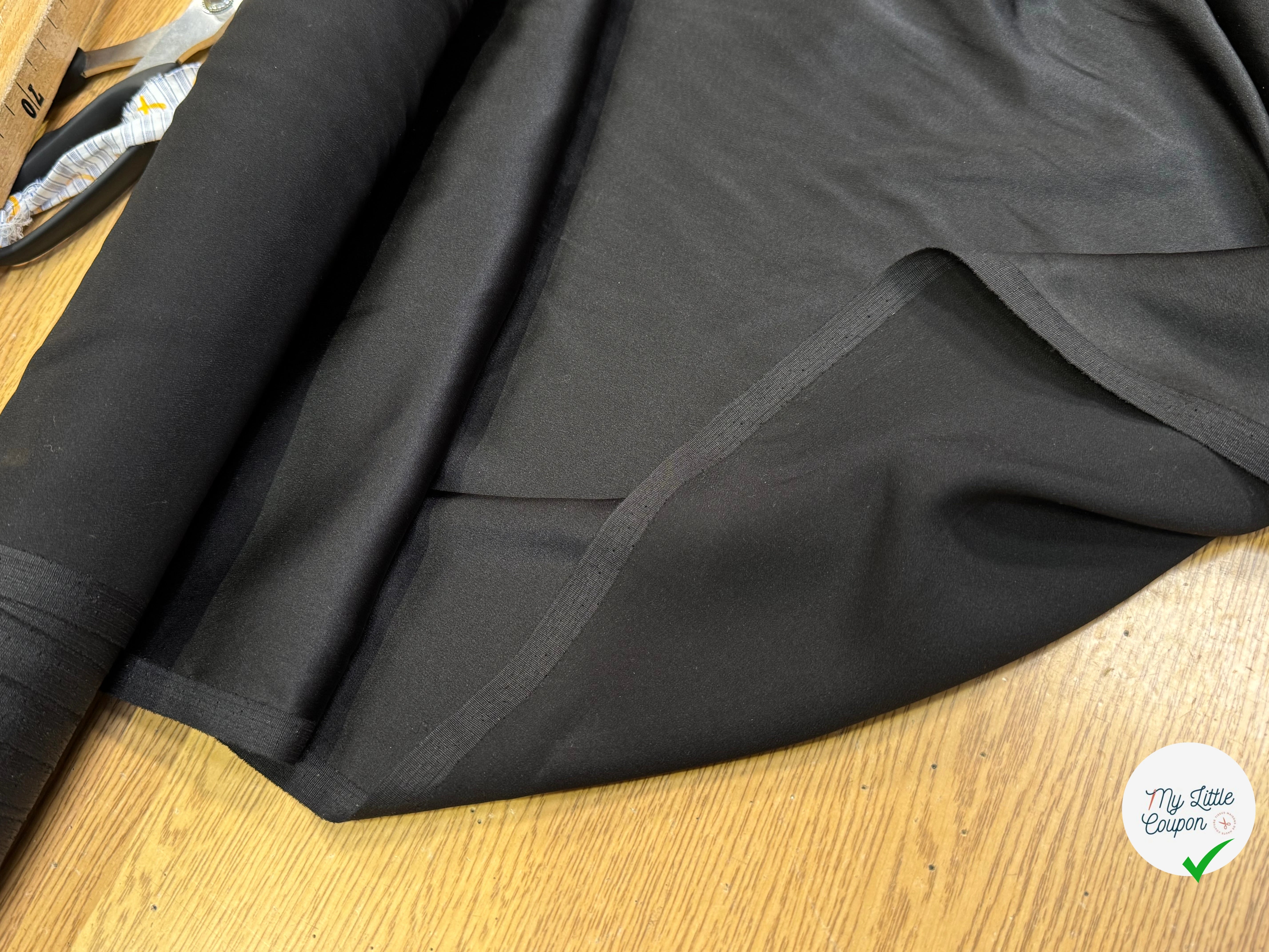 SATIN DE SOIE NOIR SOYEUX - My Little Coupon