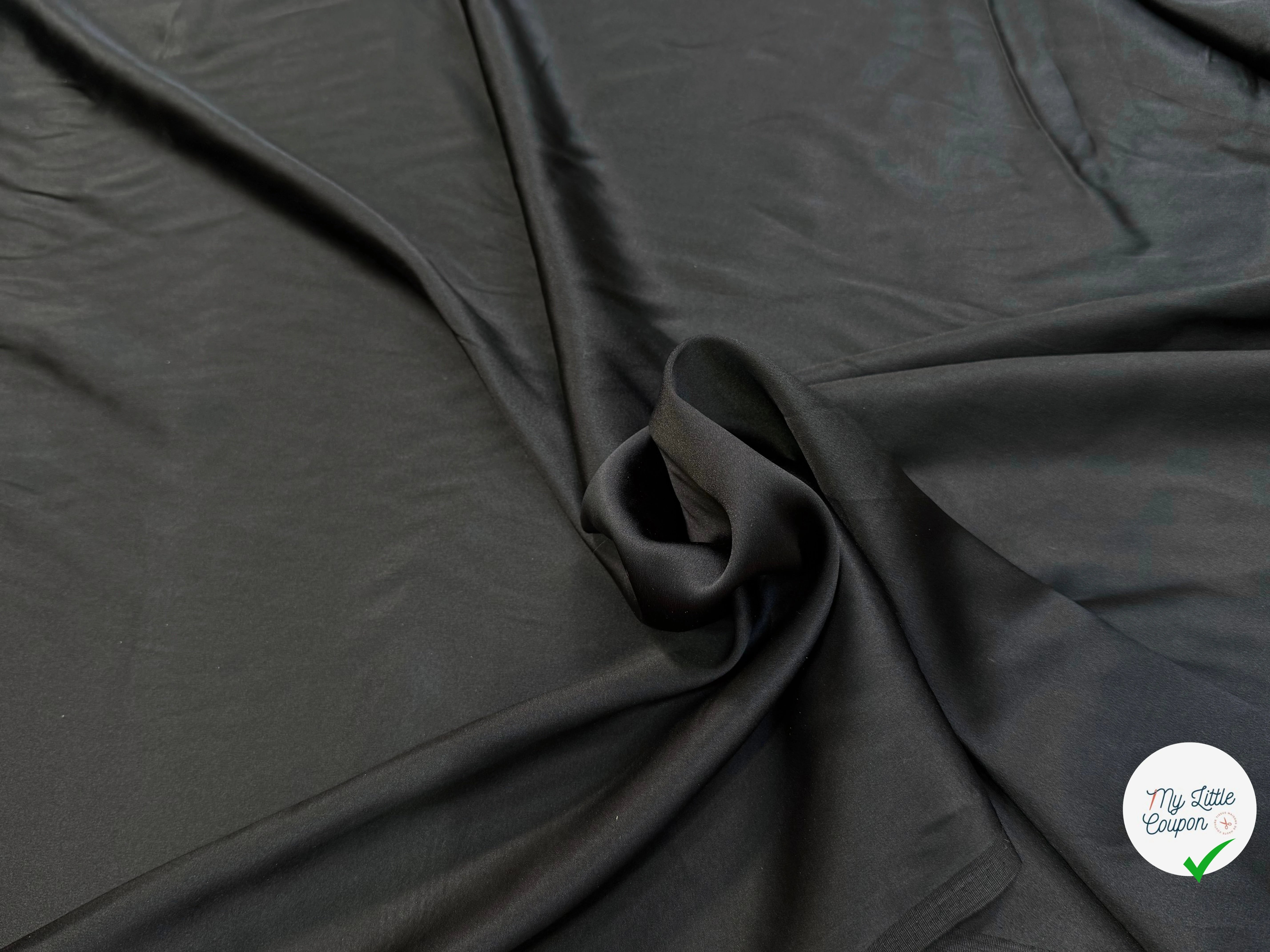 SATIN DE SOIE NOIR SOYEUX - My Little Coupon