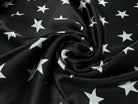 SATIN DE SOIE PRINT ÉTOILÉ FOND NOIR - My Little Coupon