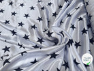 SATIN DE SOIE PRINT ÉTOILÉ NOIR FOND SKY BLUE - My Little Coupon