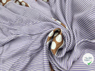 SATIN DE SOIE RAYURES BLANC FOND VIOLET - My Little Coupon - tissu - coudre
