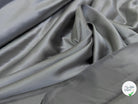 SATIN DE SOIE STRETCH GRIS ACIER FLUIDE 100 DE LAIZE - My Little Coupon