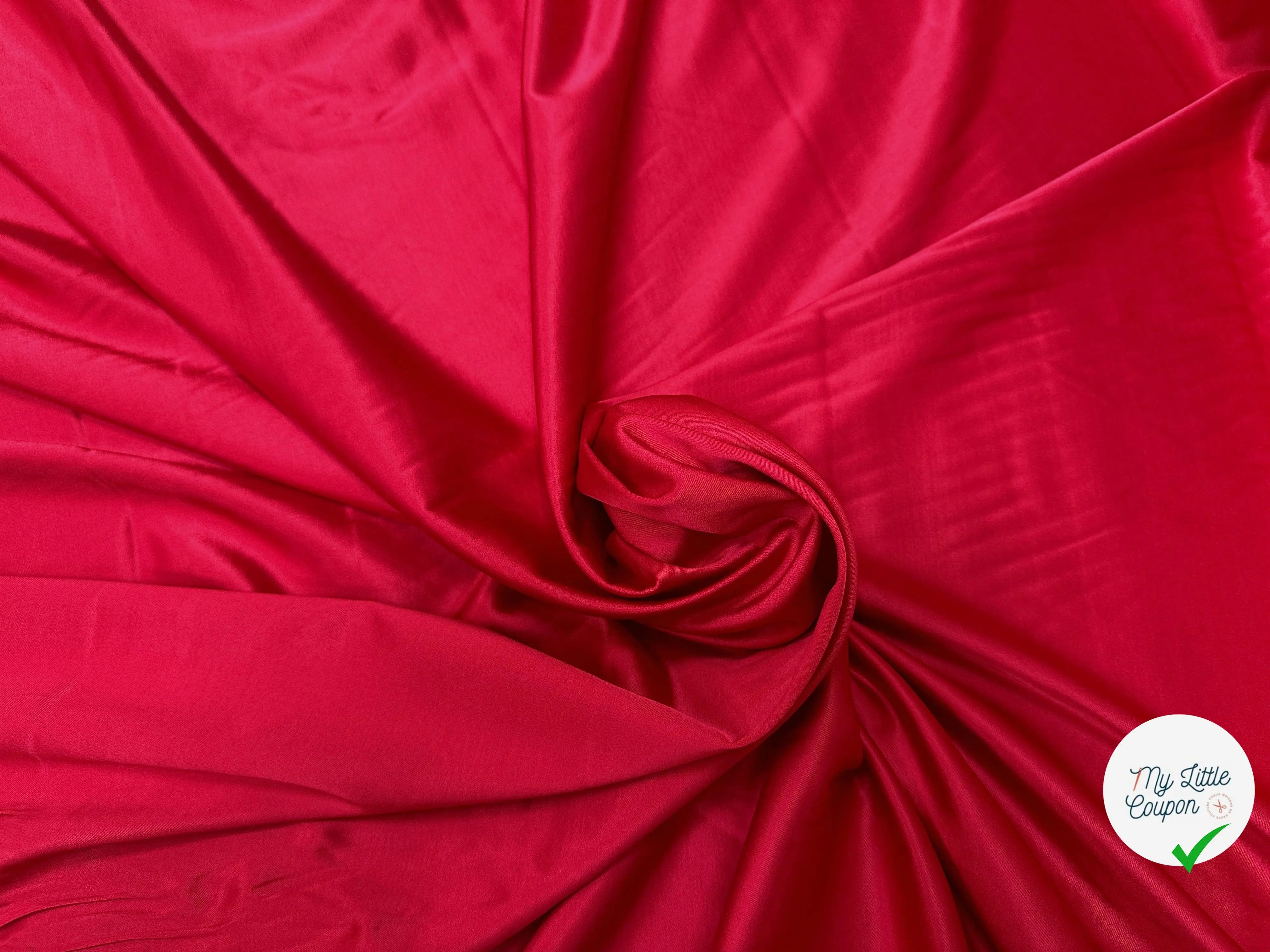 SATIN DE VISCOSE EA FAN DE CE ROUGE - My Little Coupon
