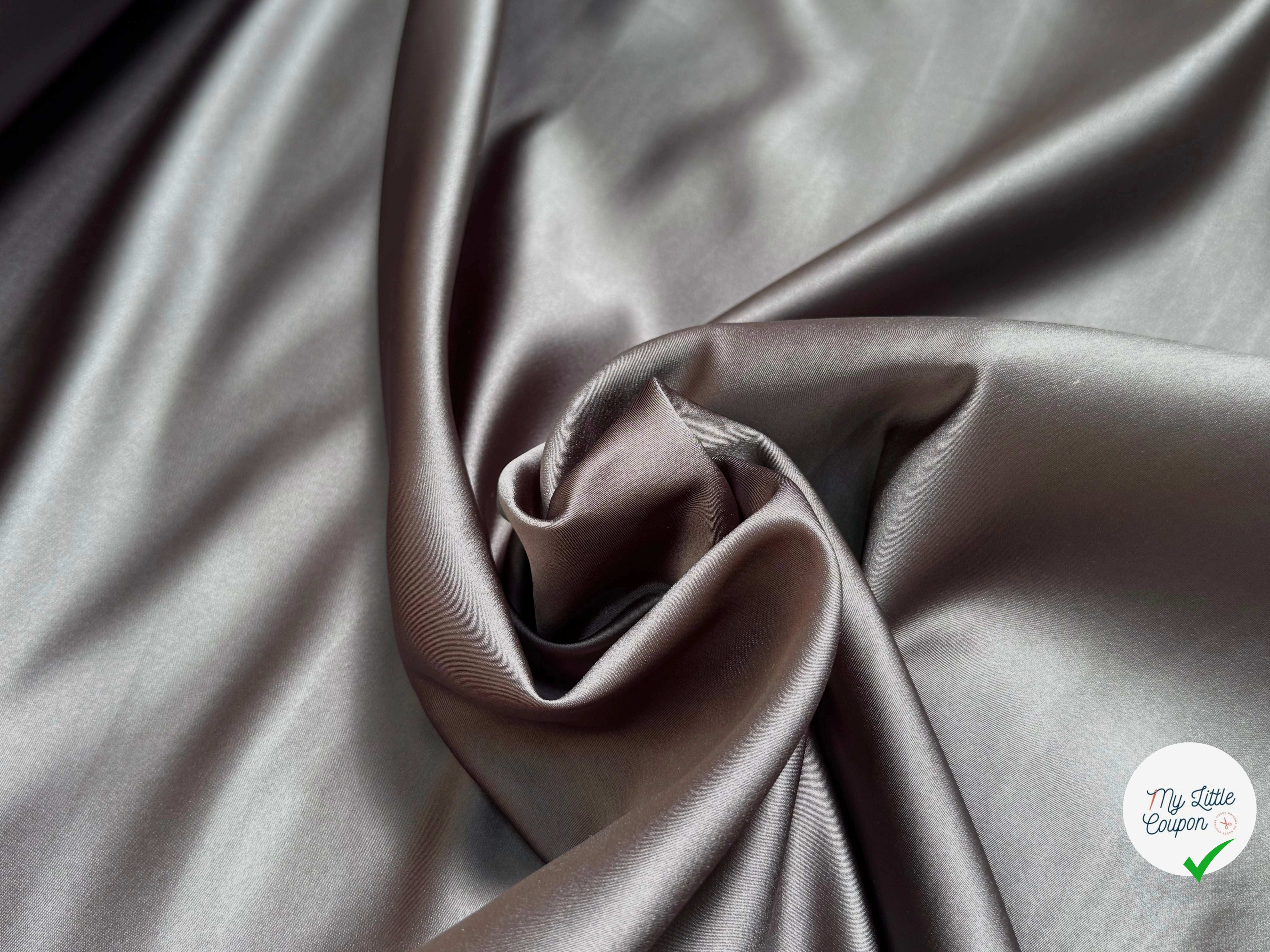 SATIN DOUBLE ÉTTOFE GRIS ANTHRACITE BELLE TENUE - My Little Coupon