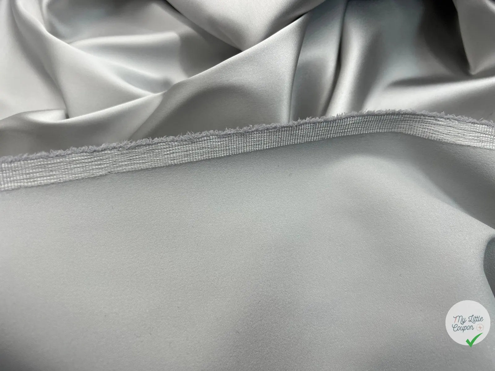SATIN DUCHESSE EXTENSIBLE GRIS METAL - My Little Coupon - tissu - coudre