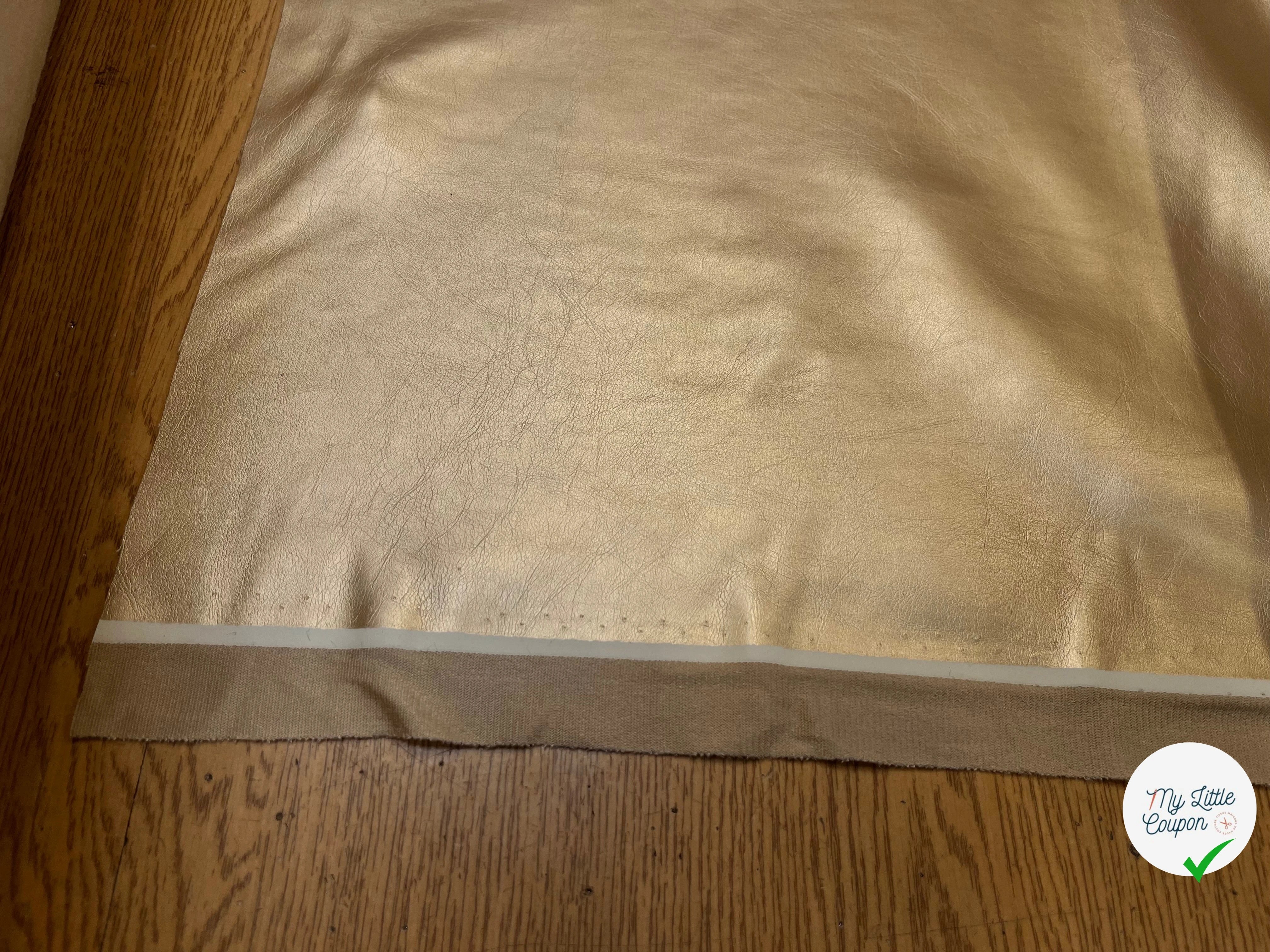 SATIN FAUX CUIR GOLD ENVERS TOUT DOUX BEIGE - My Little Coupon