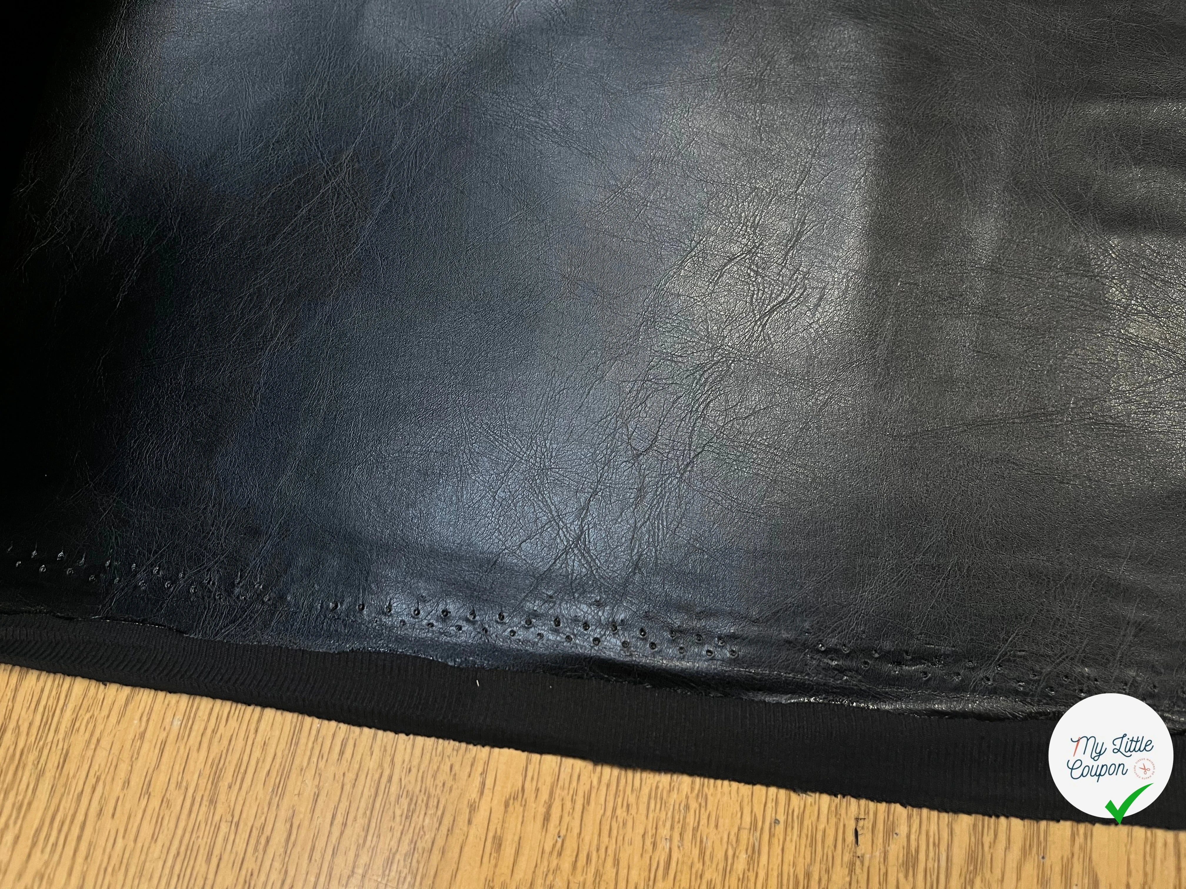 SATIN FAUX CUIR NOIR ENVERS TOUT DOUX NOIR - My Little Coupon