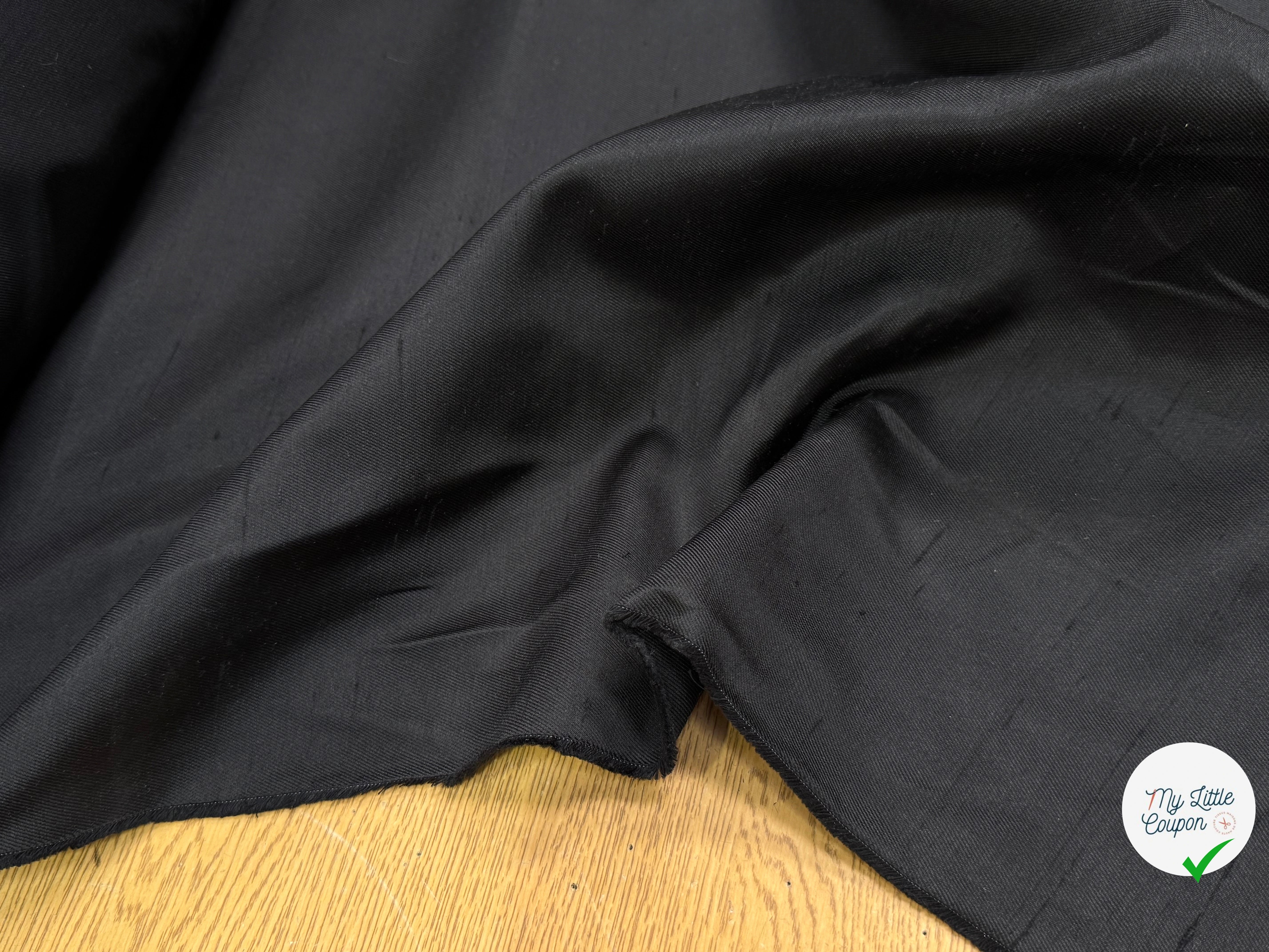 SATIN FAUX CUIR SOUPLE NOIR STRETCH - My Little Coupon