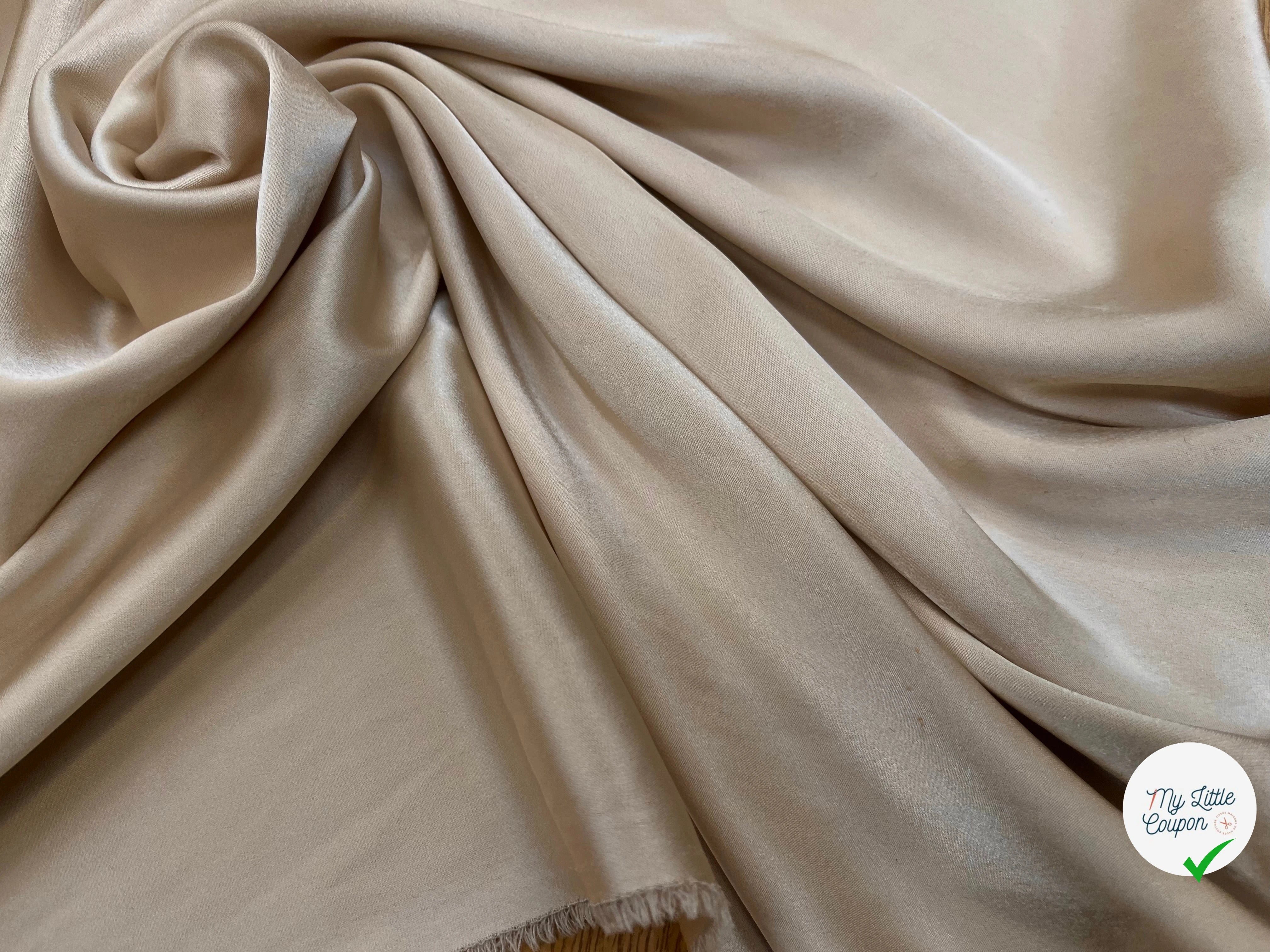 SATIN FLUIDE ET FROID COULEUR IVOIRE 130CM - My Little Coupon