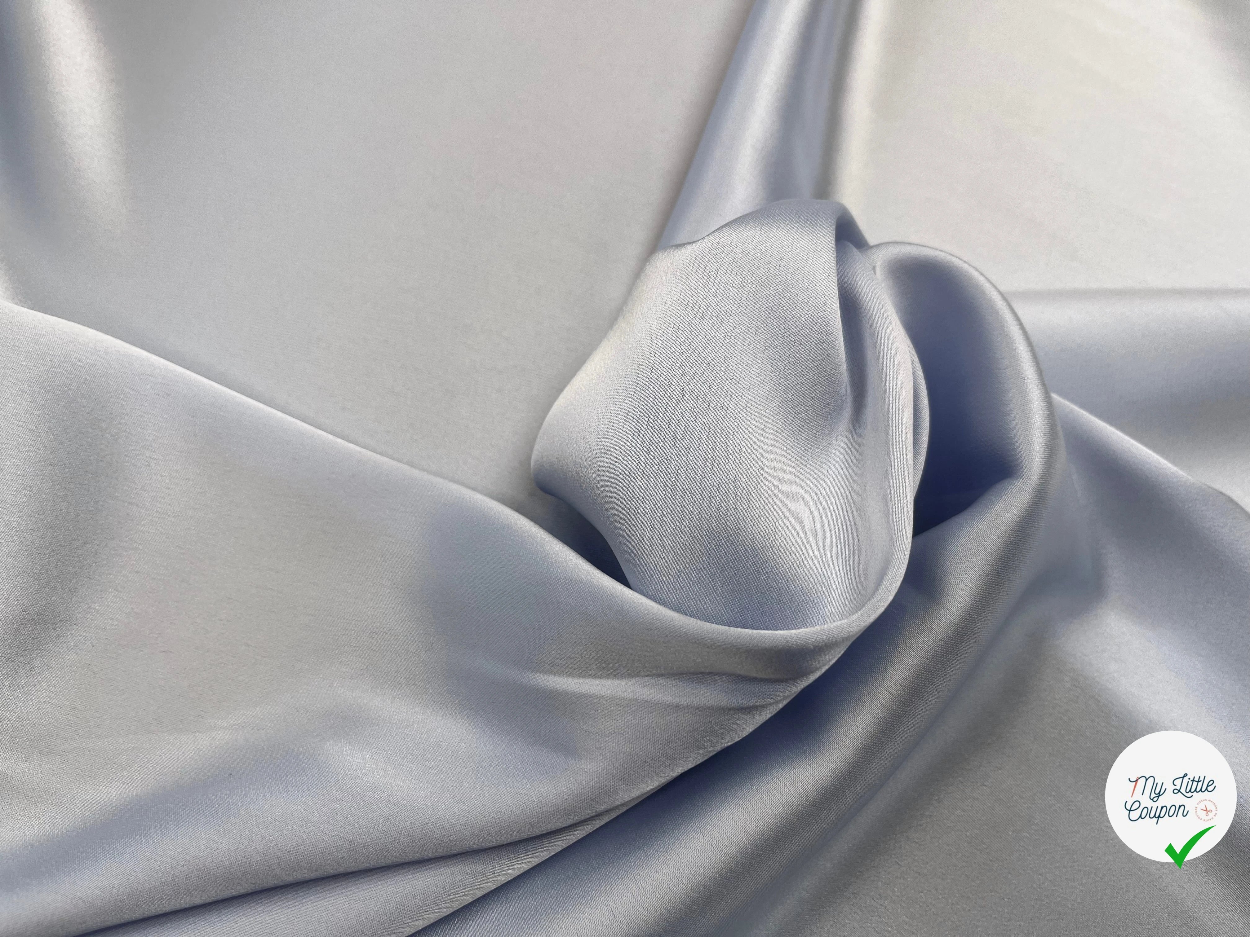 SATIN FROID ET FLUIDE POLYESTER 135CM ETHER - My Little Coupon