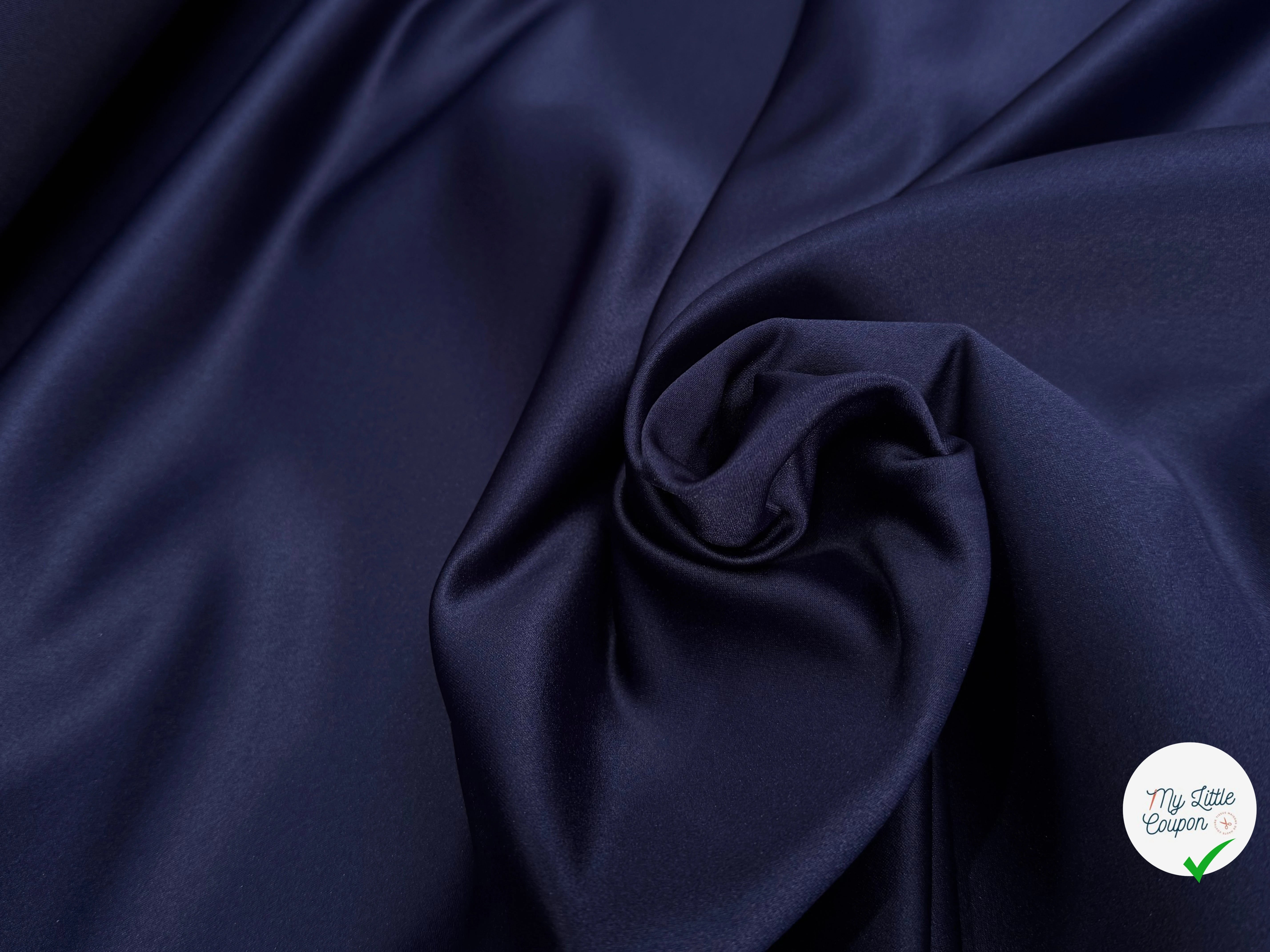 SATIN LOURD BELLE TENUE BLEU MARRINE - My Little Coupon