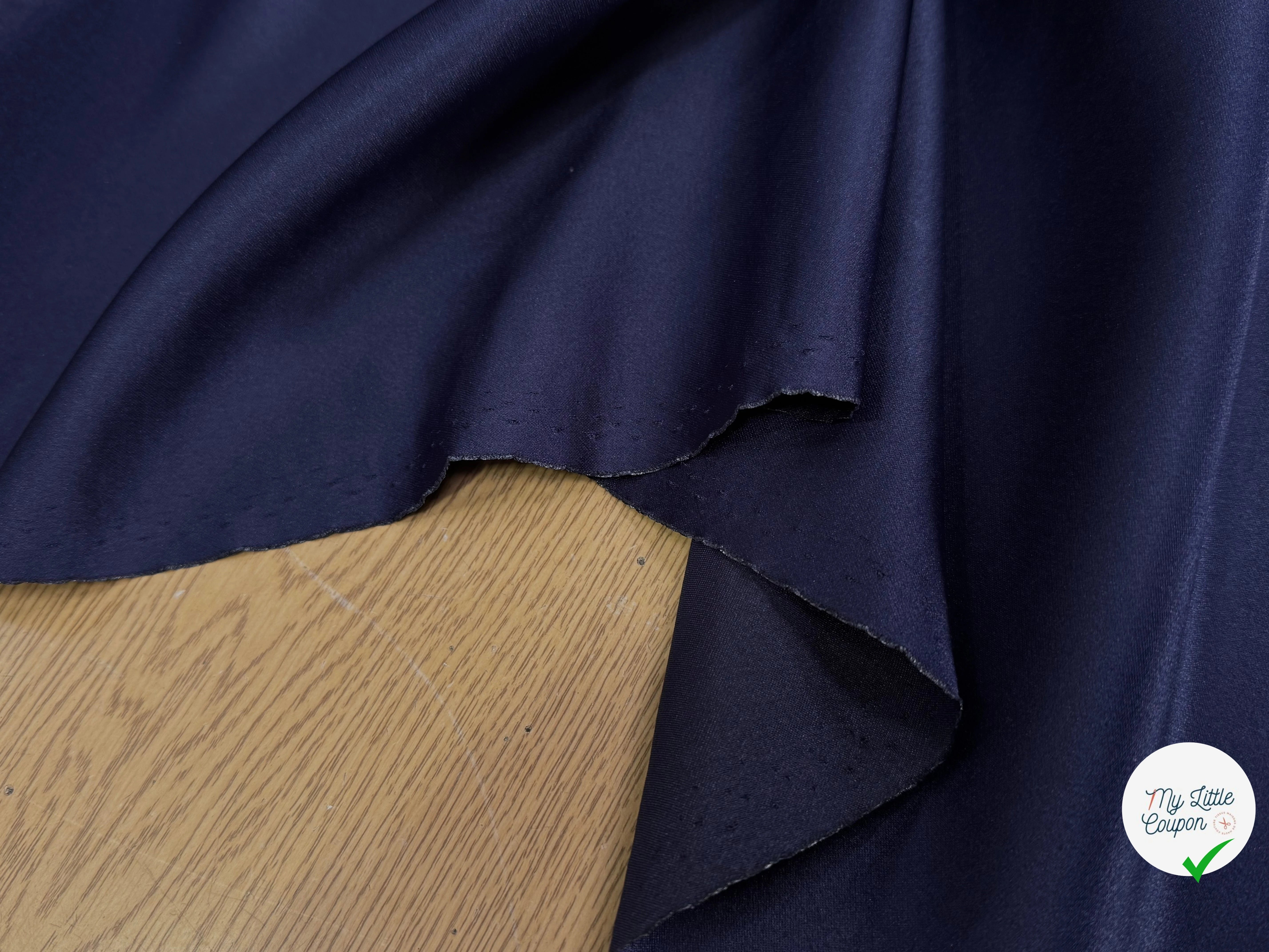SATIN LOURD BELLE TENUE BLEU MARRINE - My Little Coupon