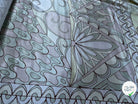 SATIN LOURD SERGÉEVISCOSE MOTIF FLEURS RECTANGLE&CUBE COULEURS KAKI BEIGE JAUNE - My Little Coupon
