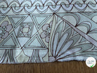 SATIN LOURD SERGÉEVISCOSE MOTIF FLEURS RECTANGLE&CUBE COULEURS KAKI BEIGE JAUNE - My Little Coupon