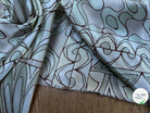 SATIN LOURD SERGÉEVISCOSE MOTIF FLEURS RECTANGLE&CUBE COULEURS KAKI BEIGE JAUNE - My Little Coupon
