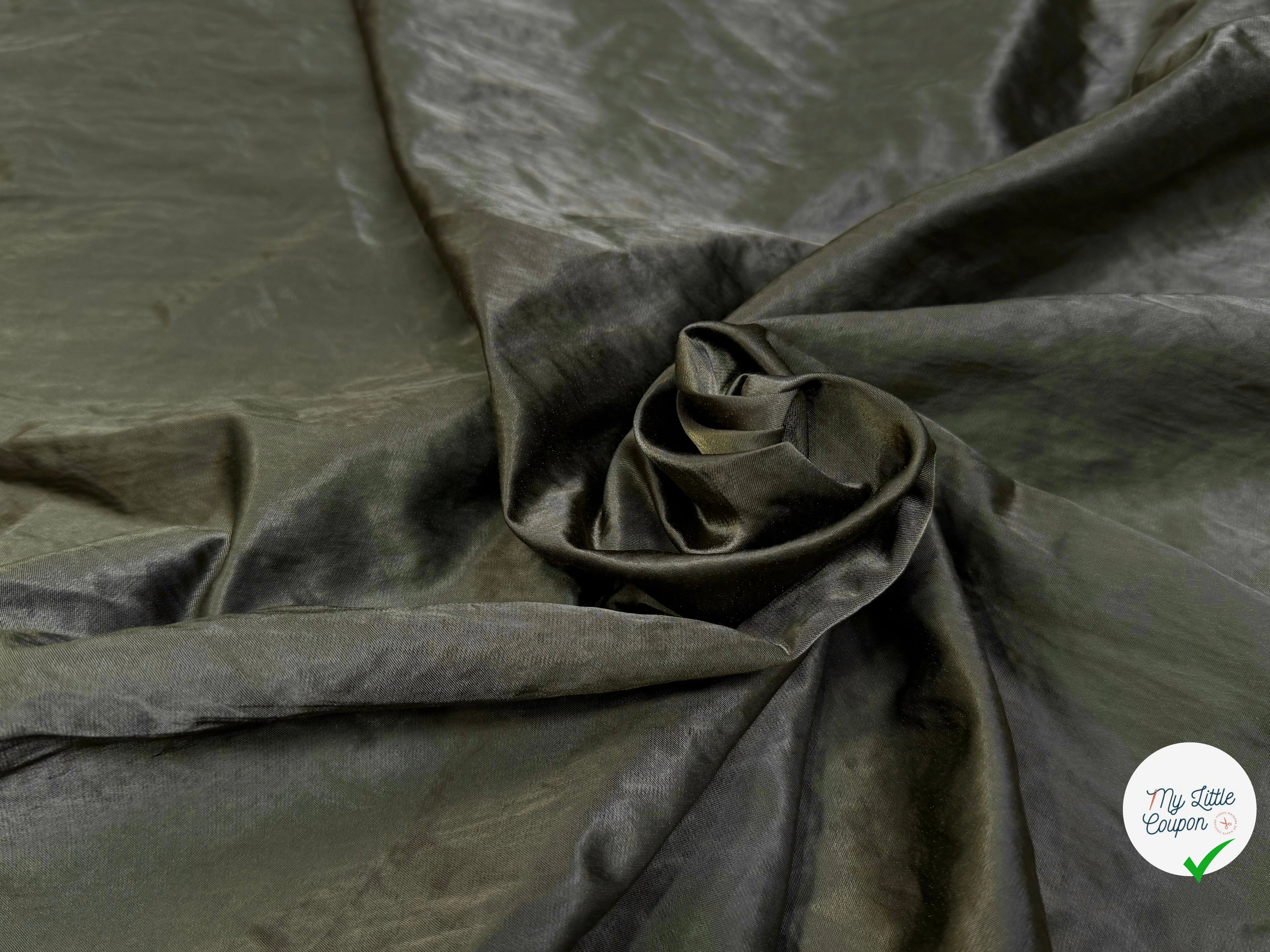 SATIN OLIVE COTON MÉLANGÉ EFFET MARBRÉ - My Little Coupon