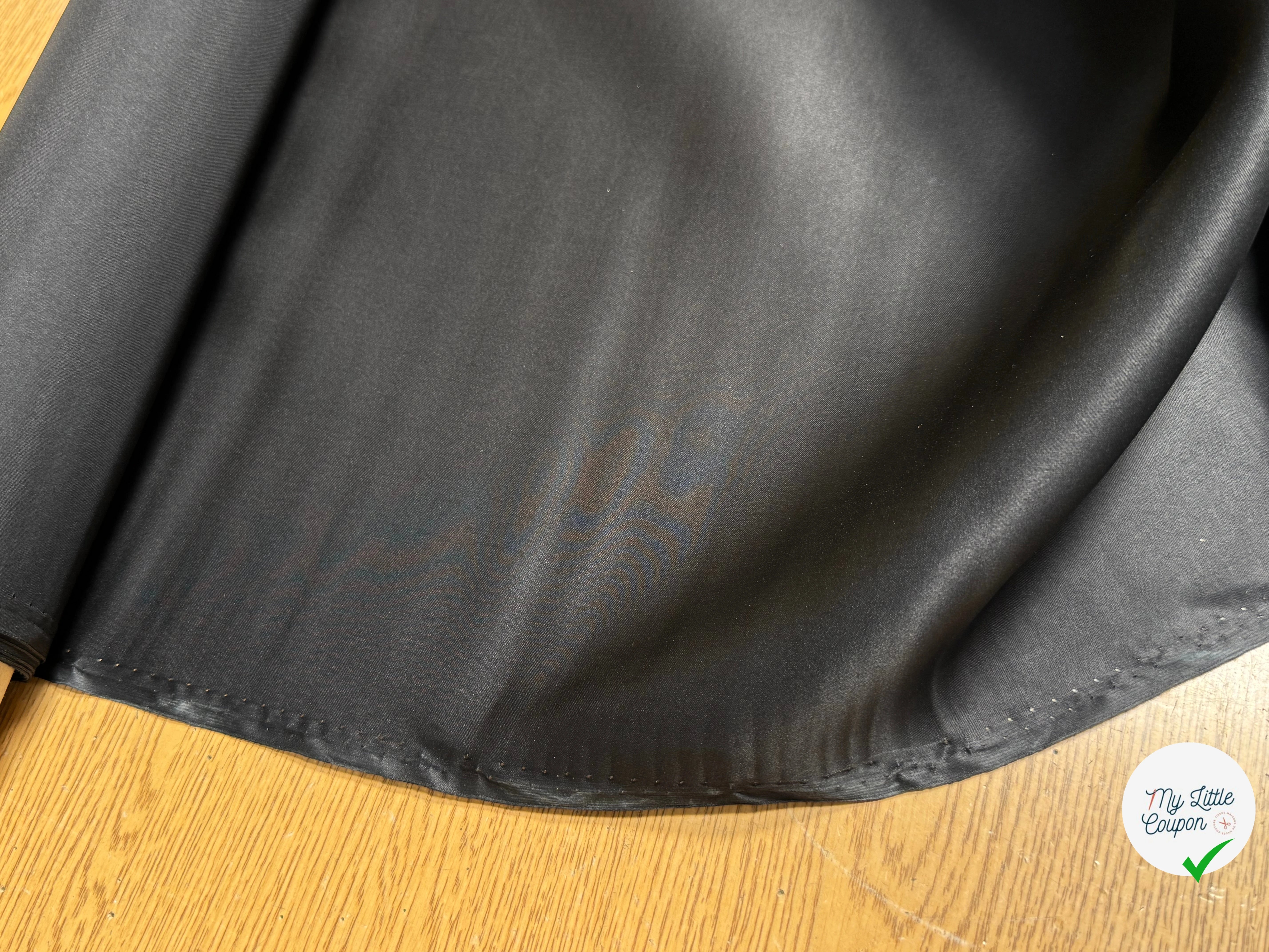 SATIN ORGANZA DE SOIE TRÈS BELLE DENSITÉ NOIR - My Little Coupon