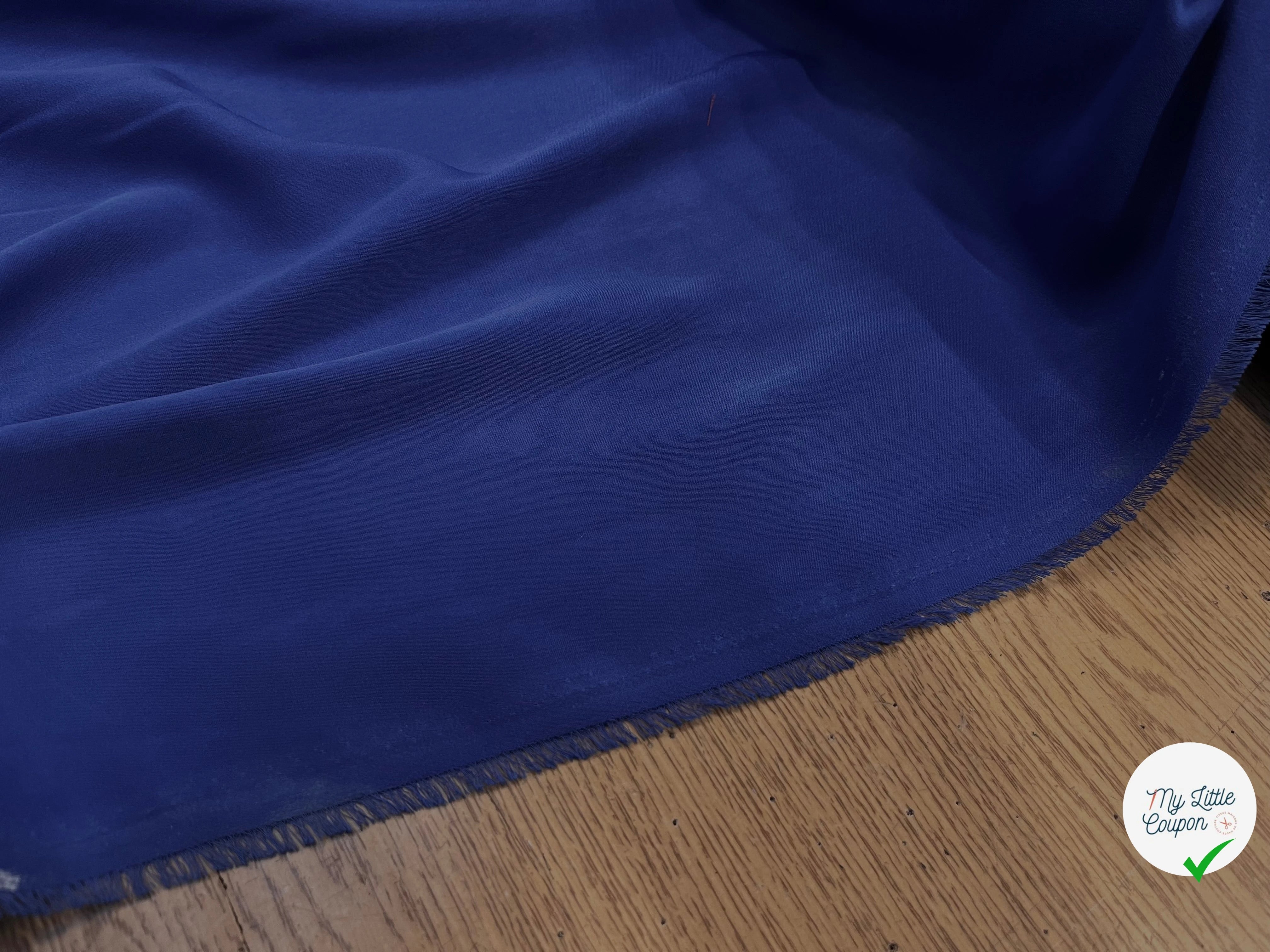SATIN PEAU DE PÊCHE FLUIDE BLEU ROYAL - My Little Coupon