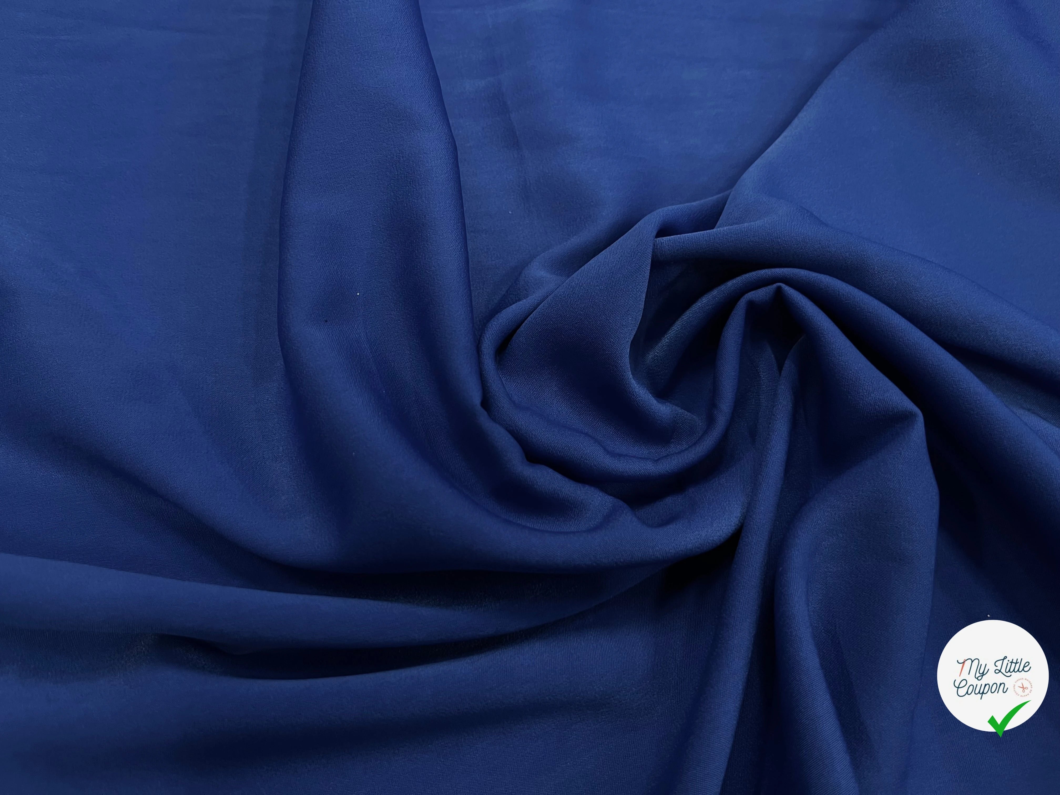 SATIN PEAU DE PÊCHE FLUIDE BLEU ROYAL - My Little Coupon