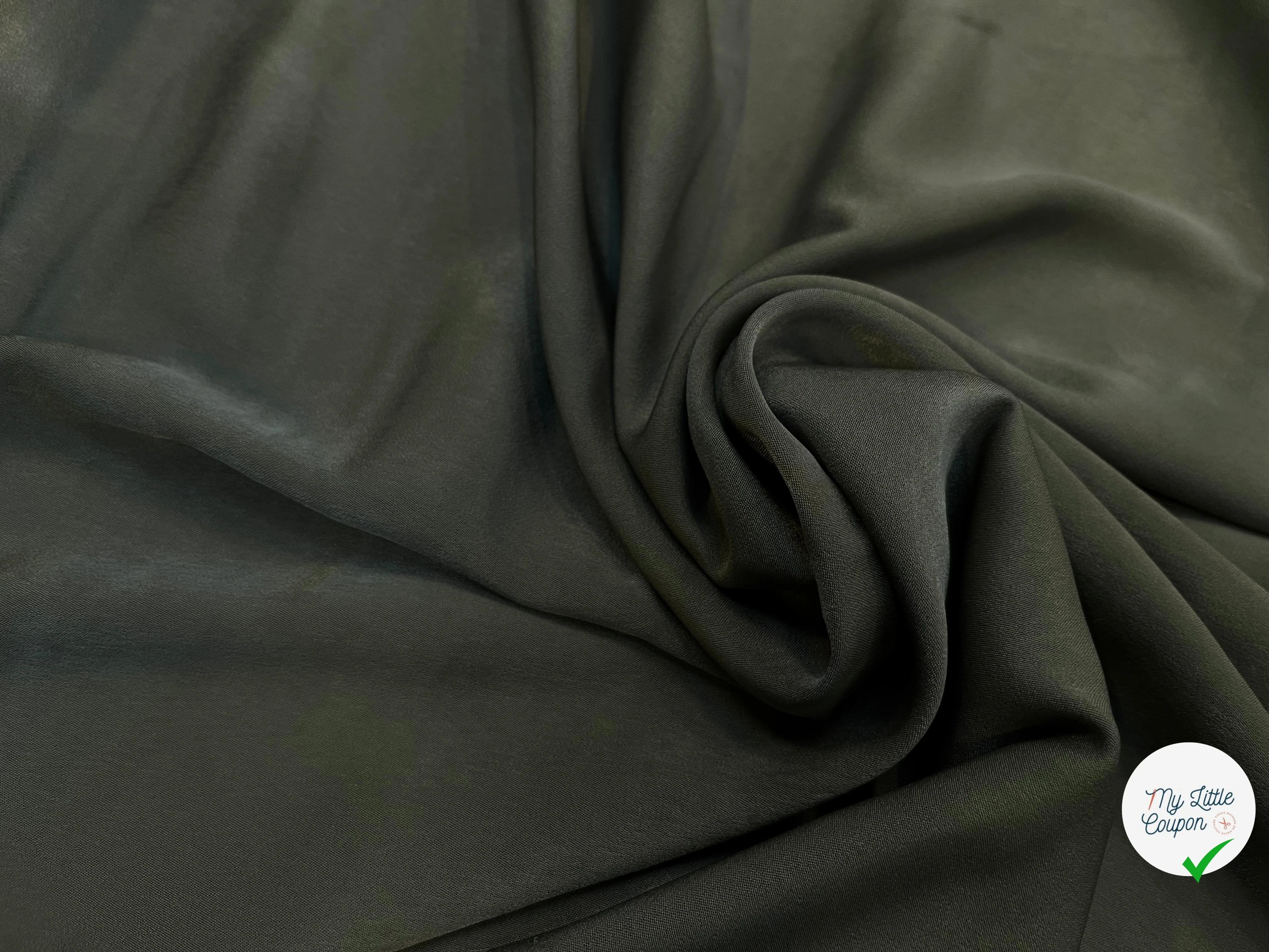SATIN PEAU DE PÊCHE FLUIDE VERT KAKI - My Little Coupon