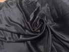 SATIN RICHE VISCOSE NOIR LEGEREMENT STRETCH - My Little Coupon