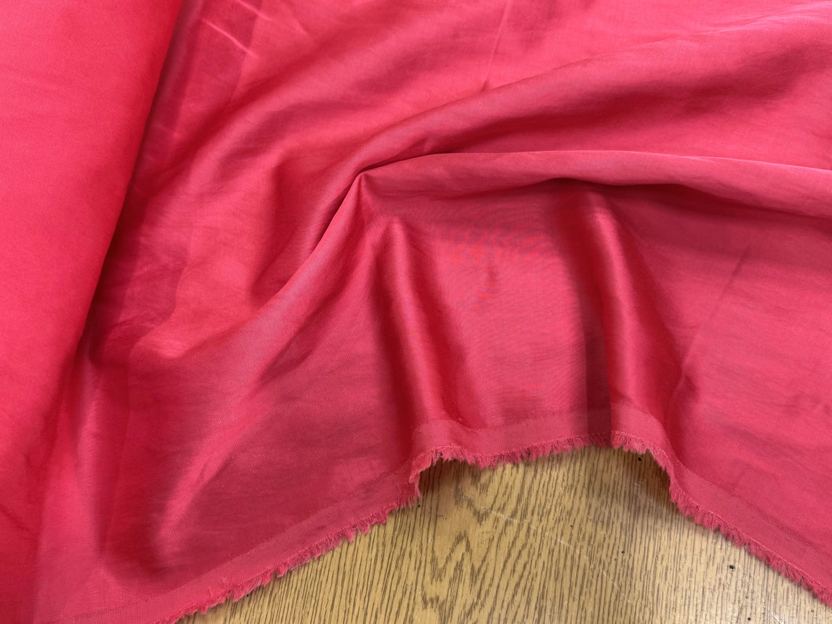 SATIN ROSE PÊCHE MÉTALLISÉ VISCOSE ET COTON ULTRA BEAU - My Little Coupon