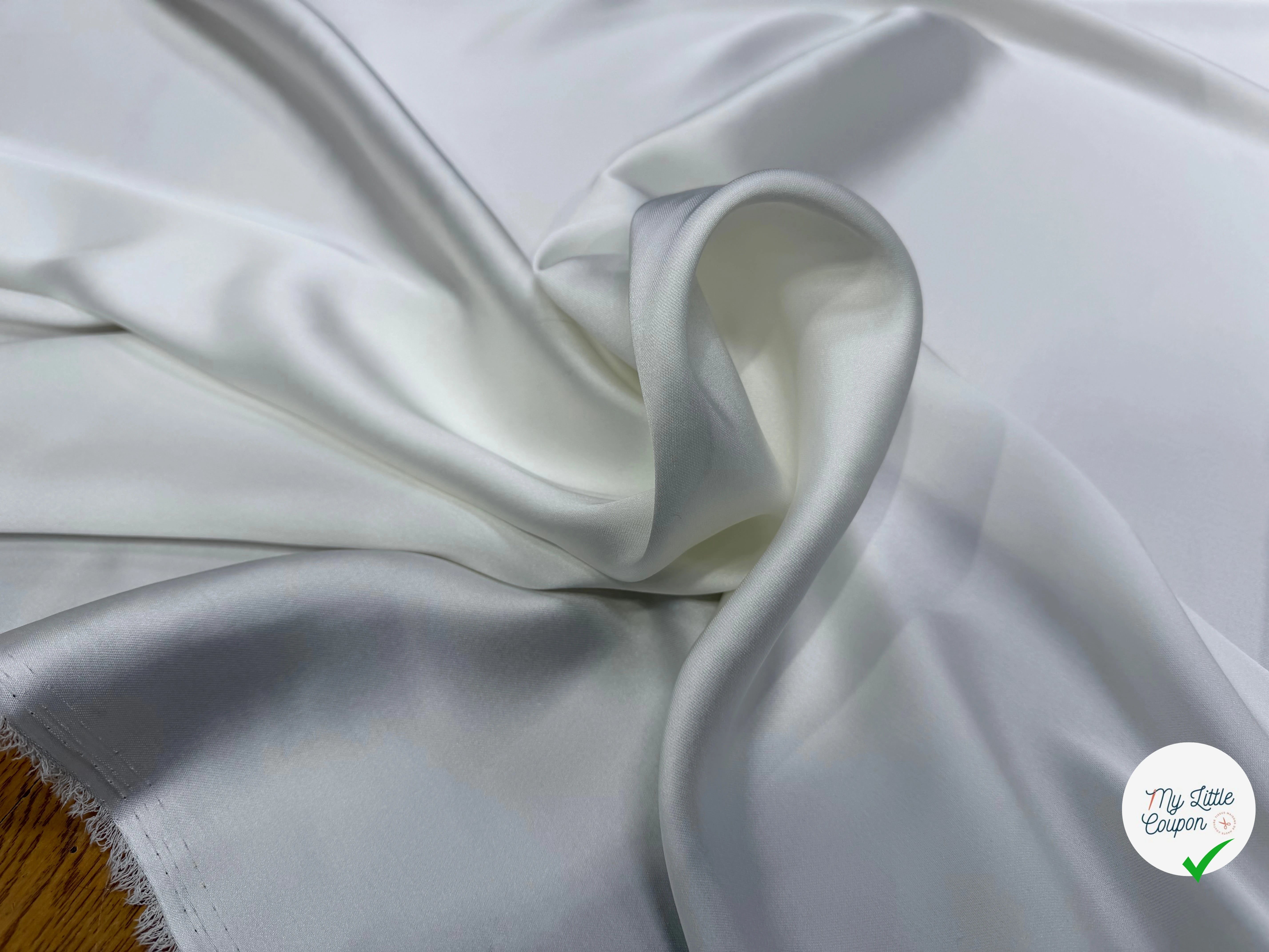 SATIN SOUPLE JOLI TOMBER BLANC PUR PRET À TEINDRE - My Little Coupon