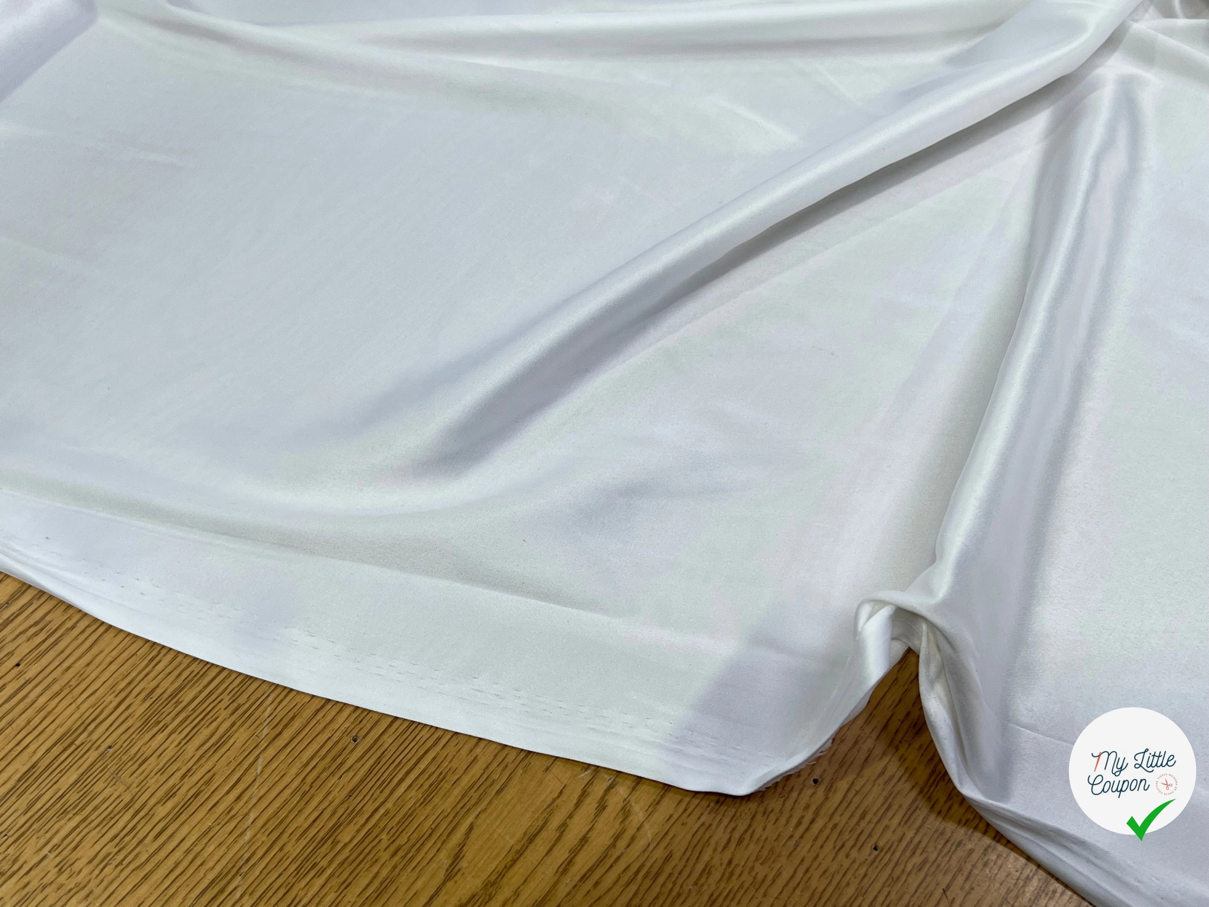 SATIN STRETCH FLUIDE BLANC 150CM - My Little Coupon