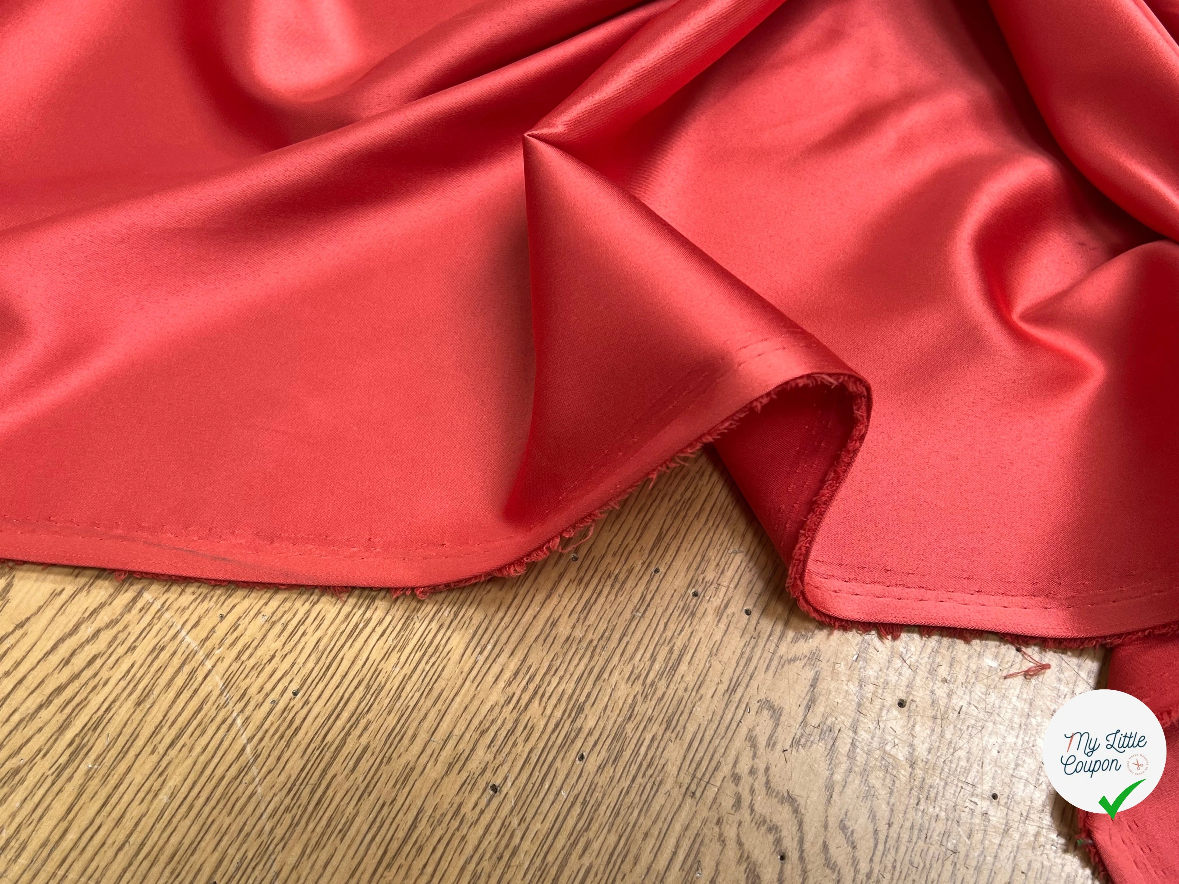 SATIN STRETCH FLUIDE GRENADINE - My Little Coupon