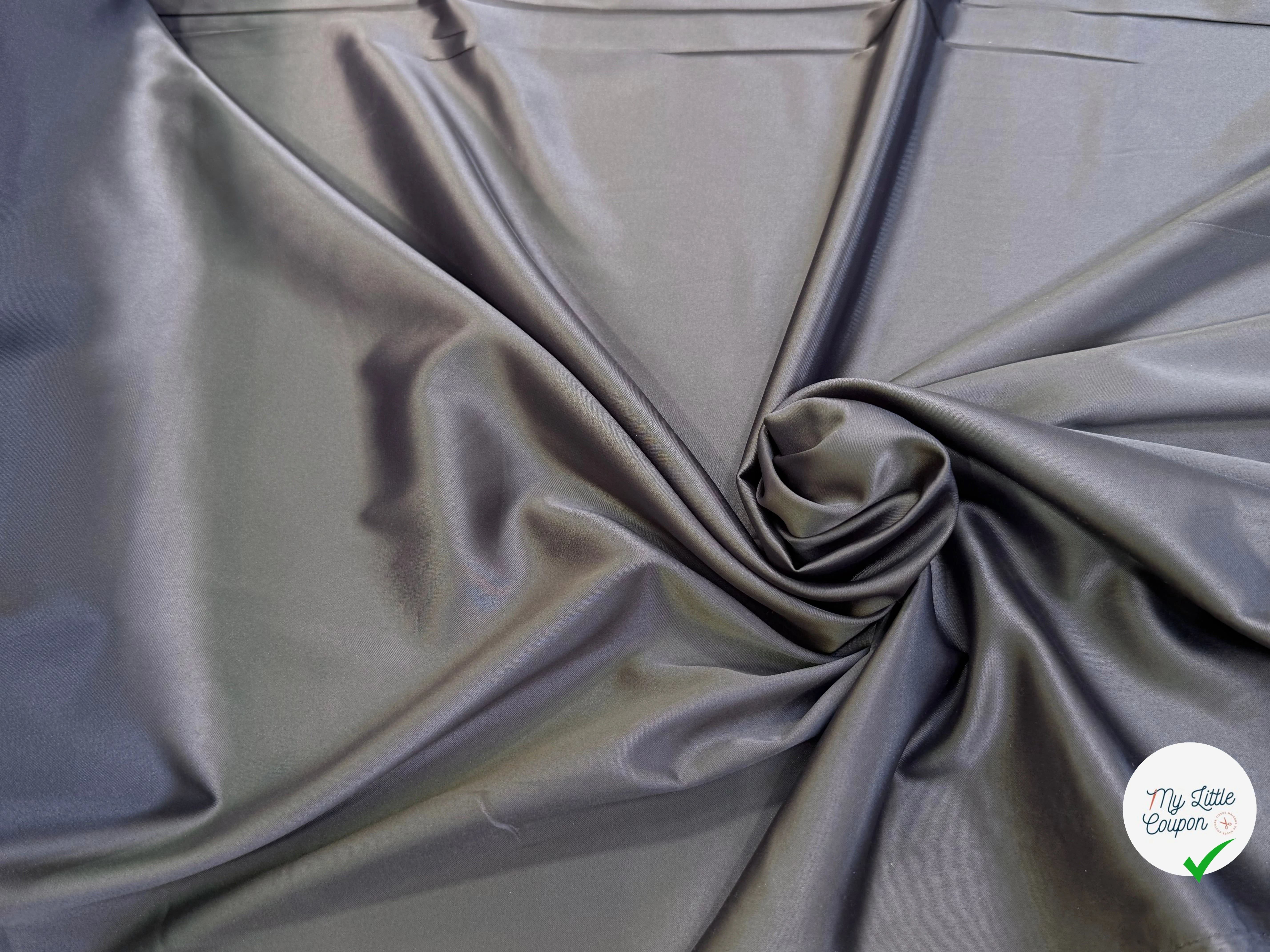 SATIN STRETCH FLUIDE MARRON ACIER - My Little Coupon