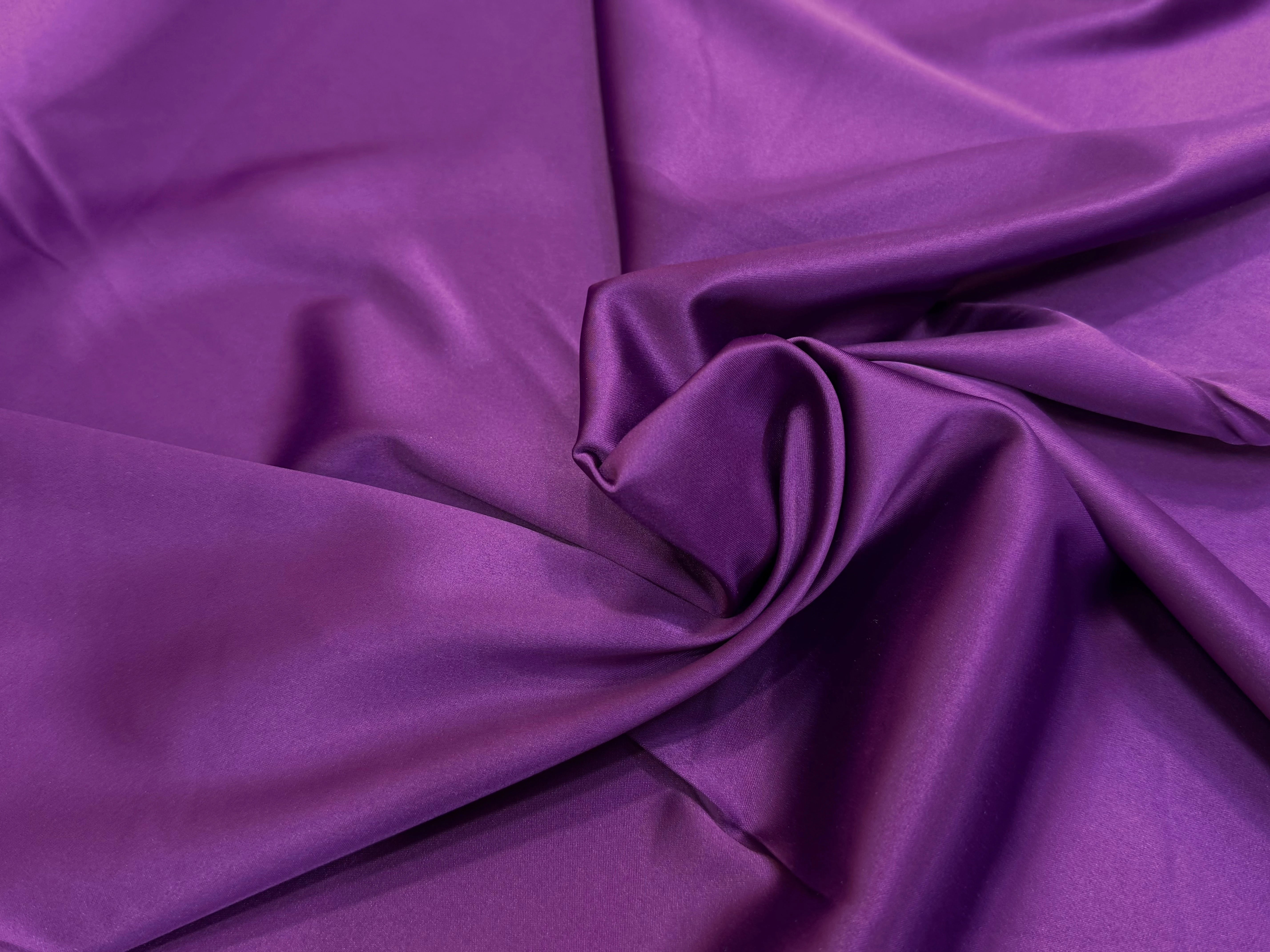 SATIN STRETCH FLUIDE VIOLET AUBERGINE - My Little Coupon