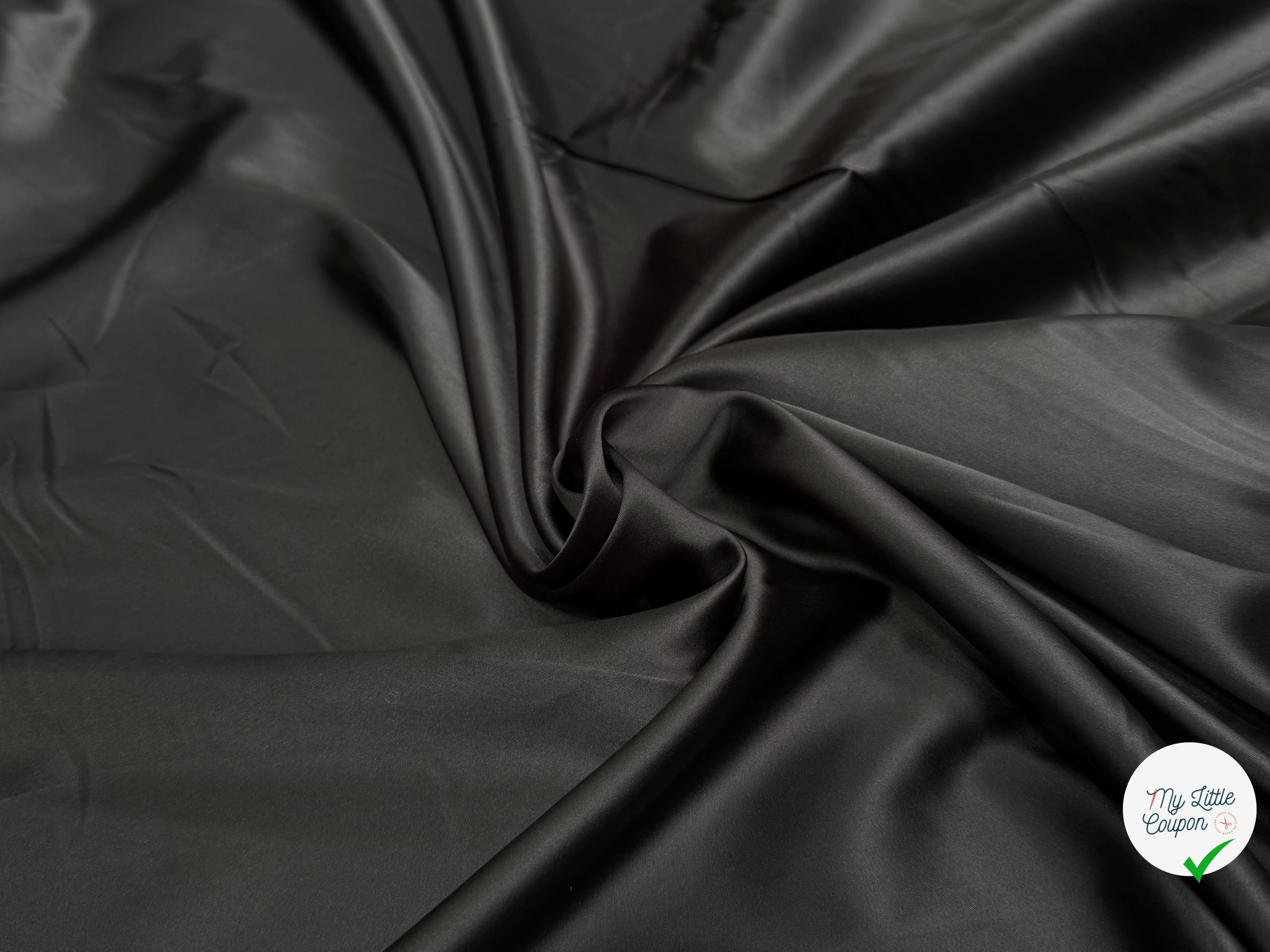 SATIN STRETCH MARRON NOISETTE FLUIDE - My Little Coupon