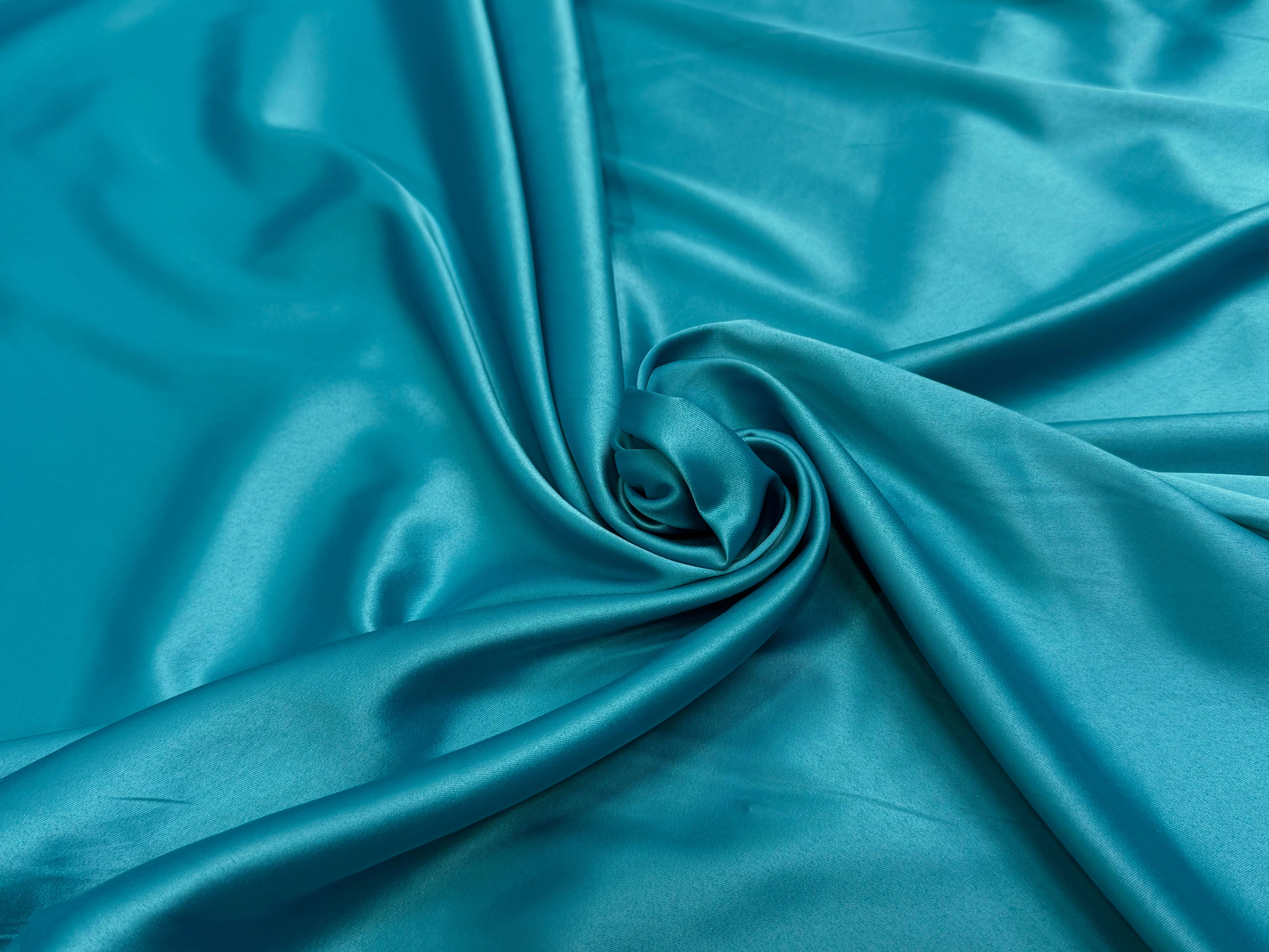 SATIN STRETCH TURQUOISE FLUIDE - My Little Coupon