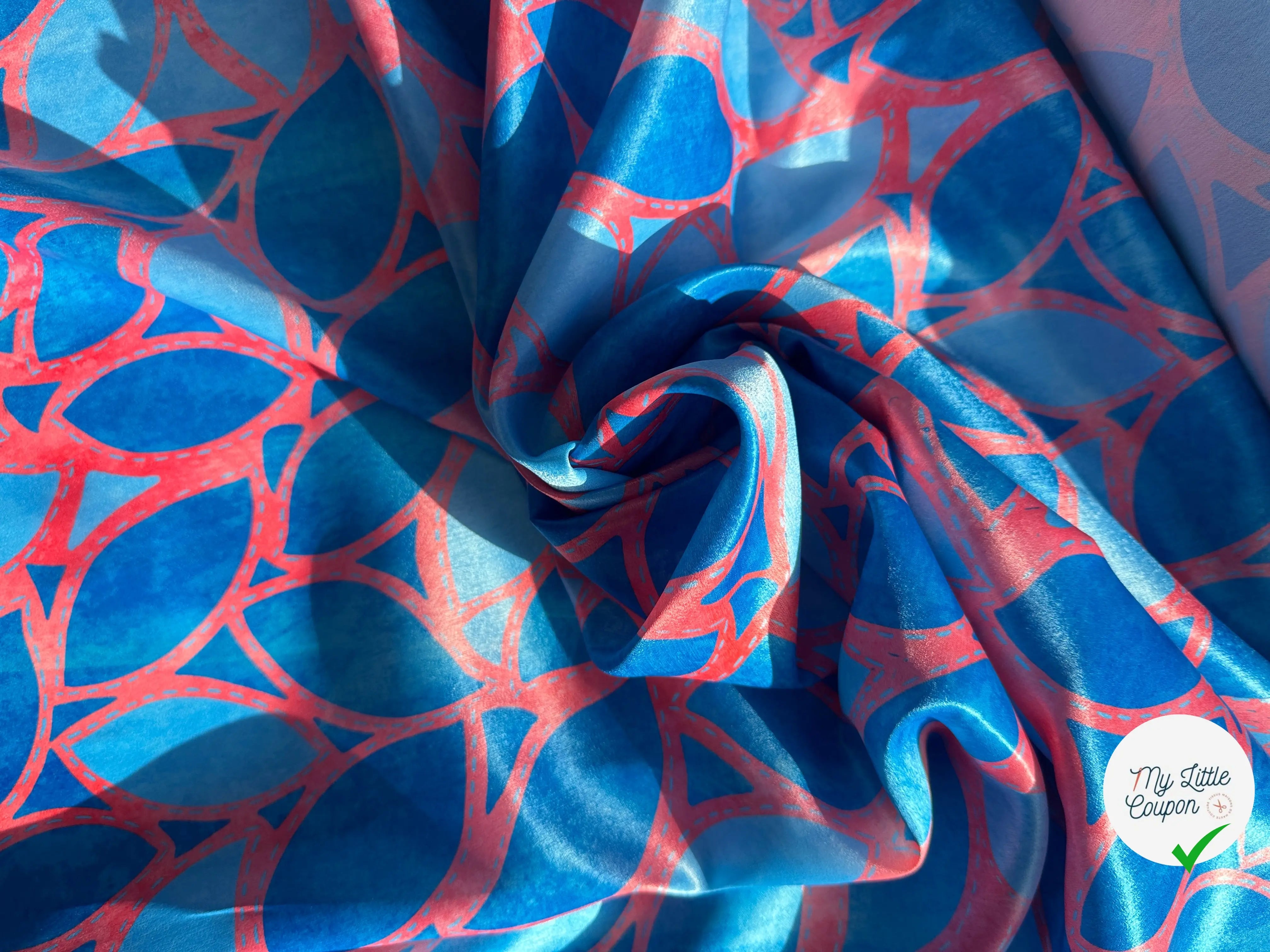 SATIN VELOUTÉ FLEURS DE JOIE BLEUX MLC INTERN