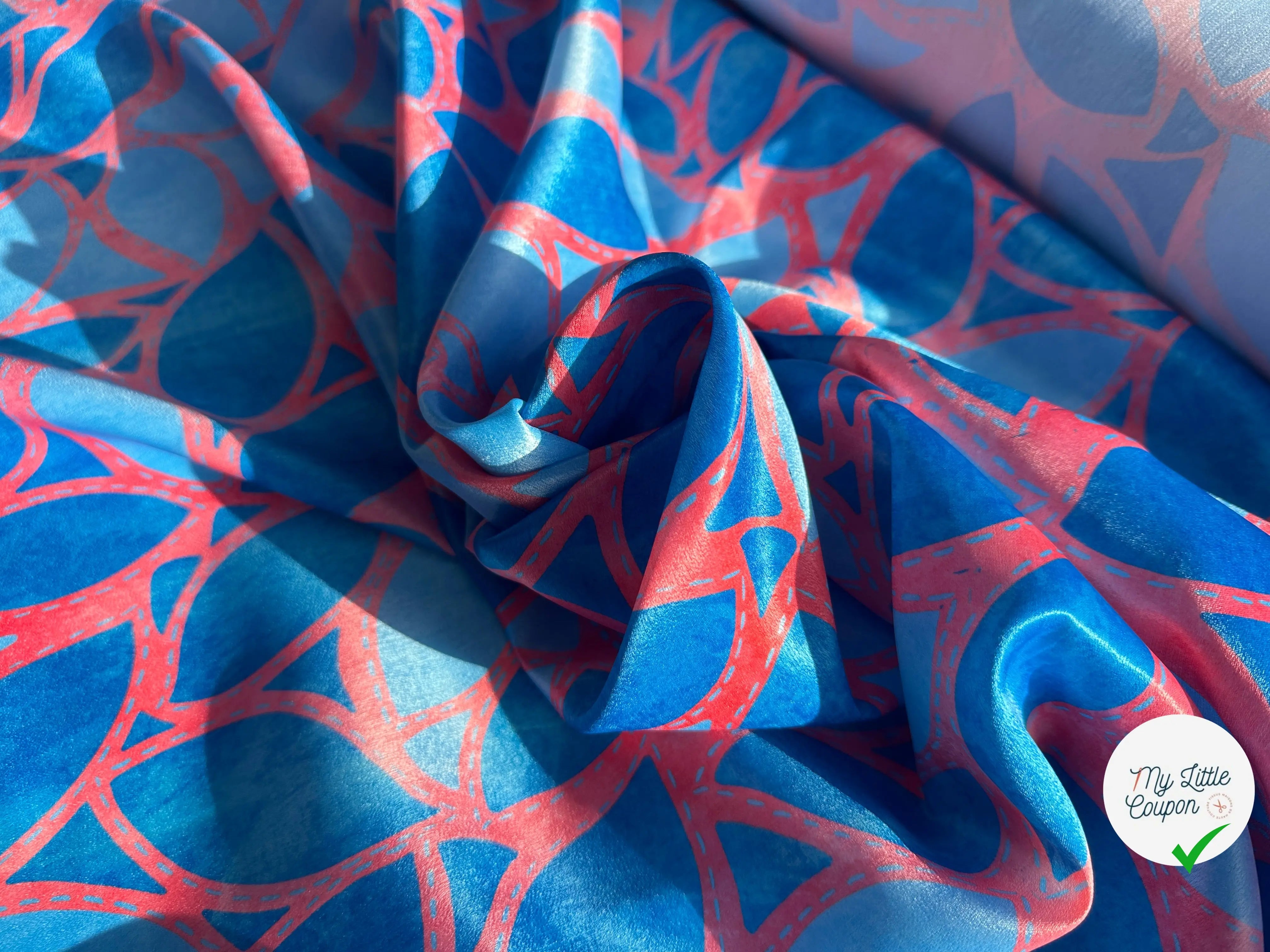 SATIN VELOUTÉ FLEURS DE JOIE BLEUX MLC INTERN