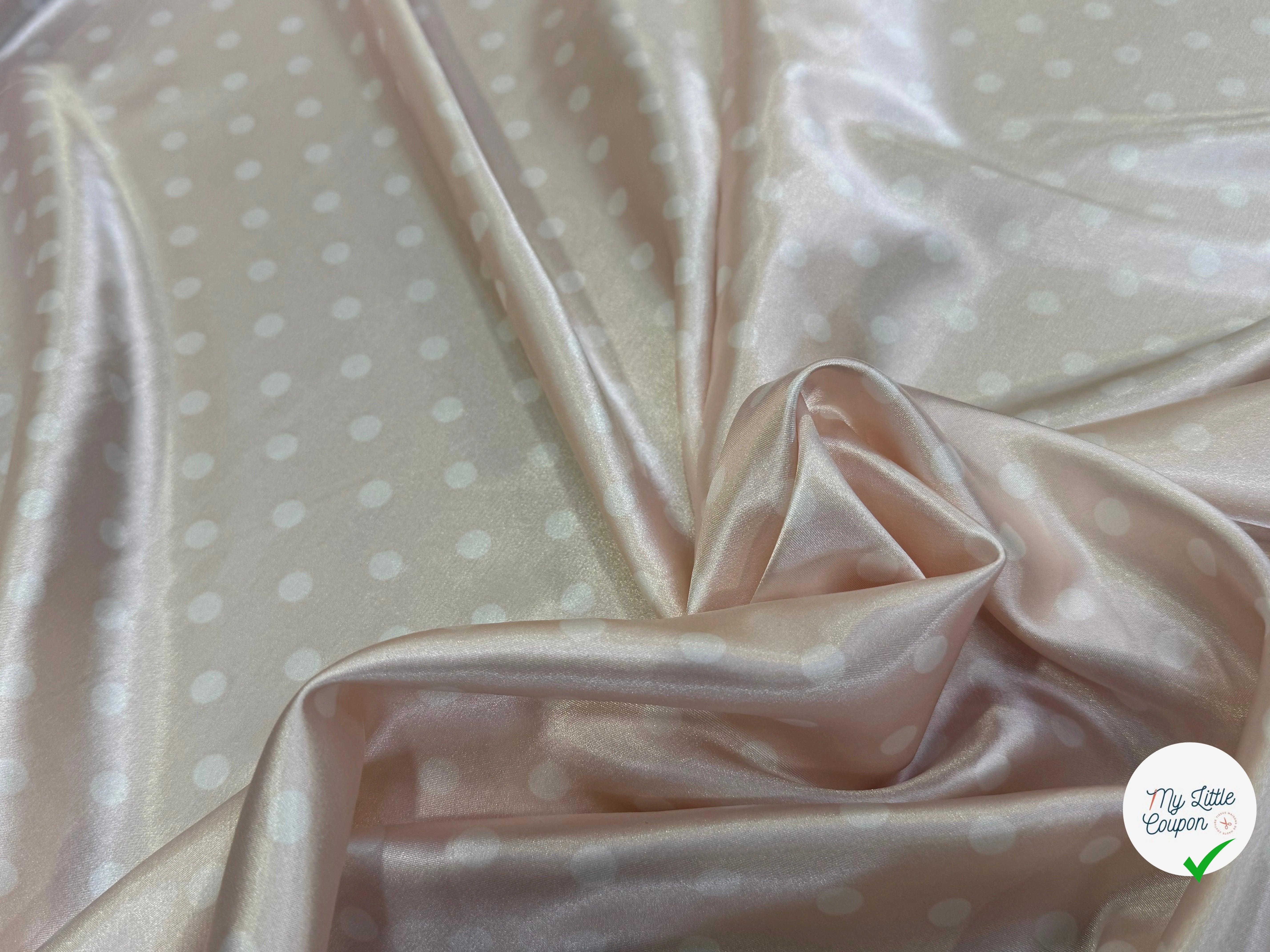 SATIN VIEUX ROSE À POIS ULTRA CHIC - My Little Coupon