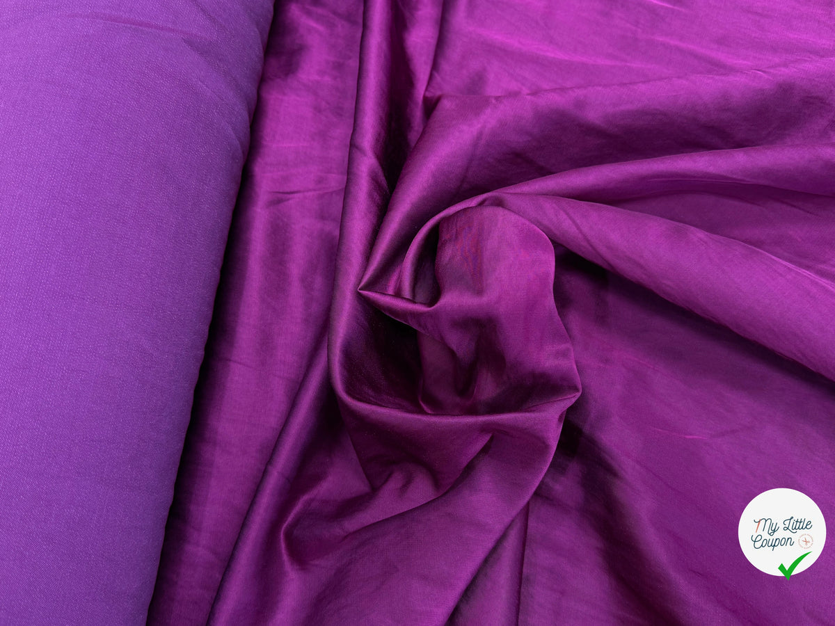 SATIN VIOLET/LILAS MÉTALLISÉ VISCOSE ET COTON ULTRA BEAU - My Little Coupon