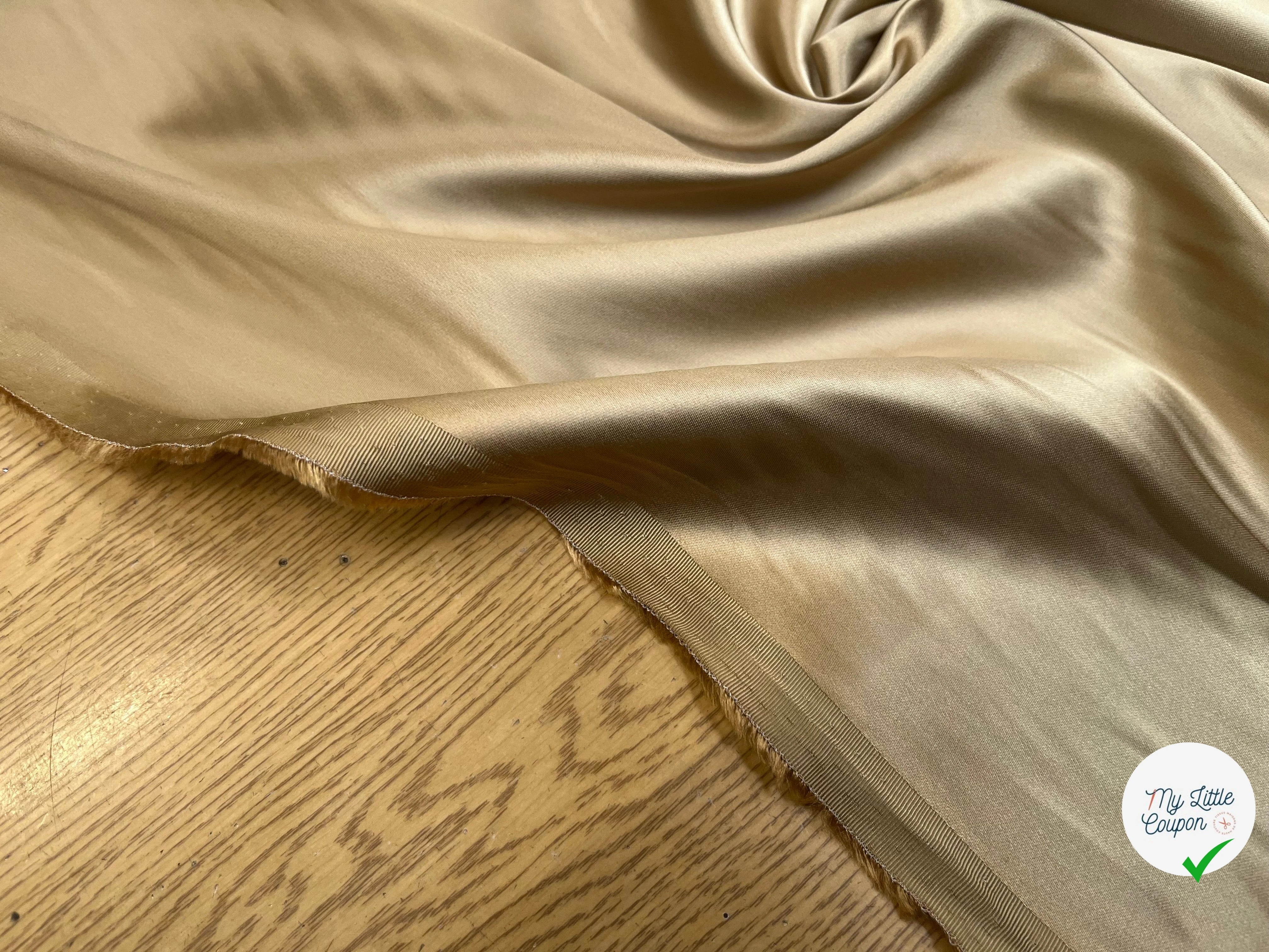 SATIN VISCOSE BEIGE FONCÉ 123CM - My Little Coupon