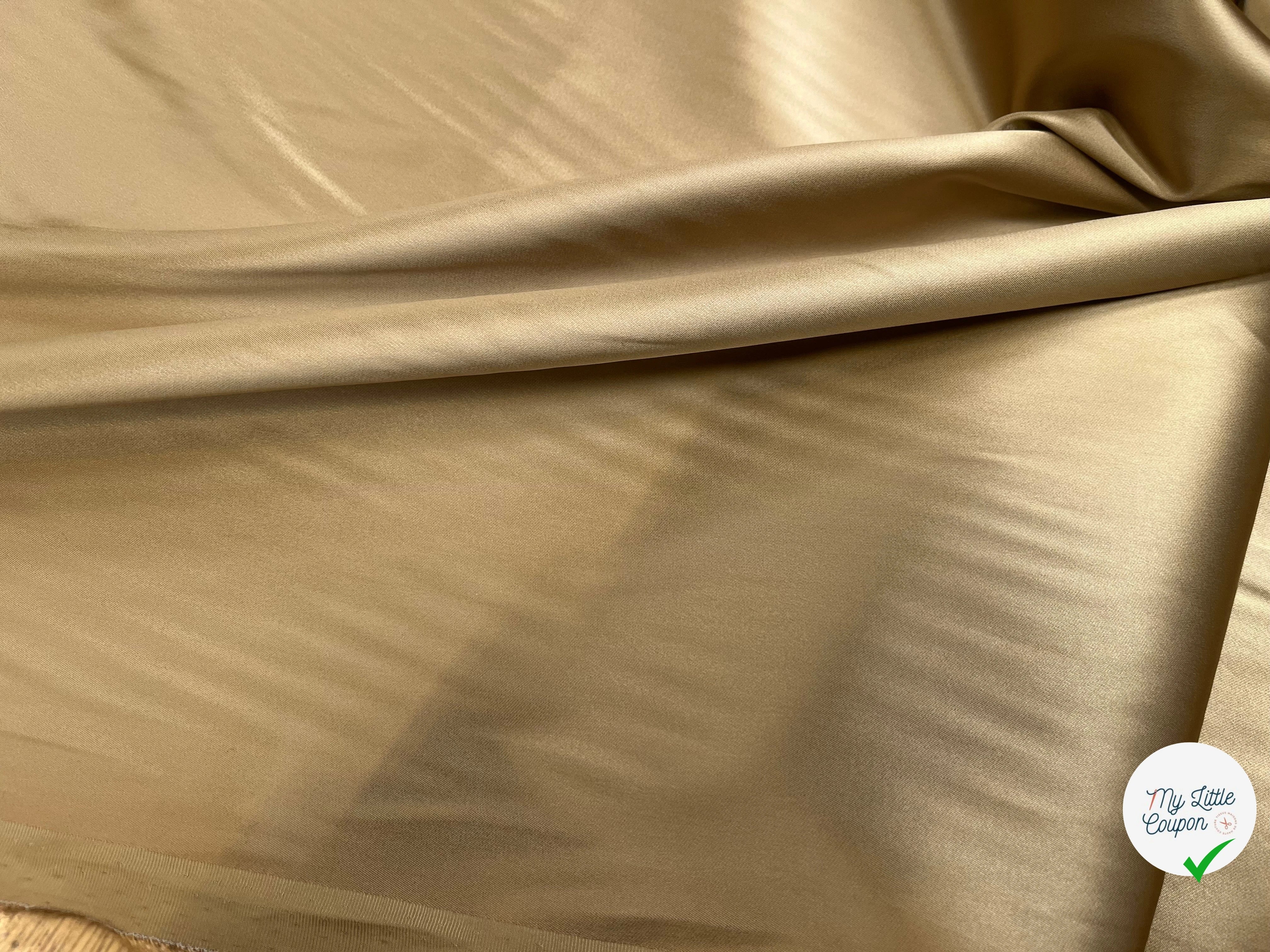 SATIN VISCOSE BEIGE FONCÉ 123CM - My Little Coupon
