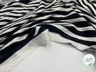 SATIN VISCOSE IMPRIMÉ RAYURES BAYARDÈRE NOIRES - My Little Coupon - tissu - coudre