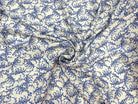 SATIN VISCOSE IMPRIMÉE FLORA PROVENZA VARIANTE BLEU MSO