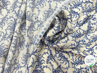 SATIN VISCOSE IMPRIMÉE FLORA PROVENZA VARIANTE BLEU MSO