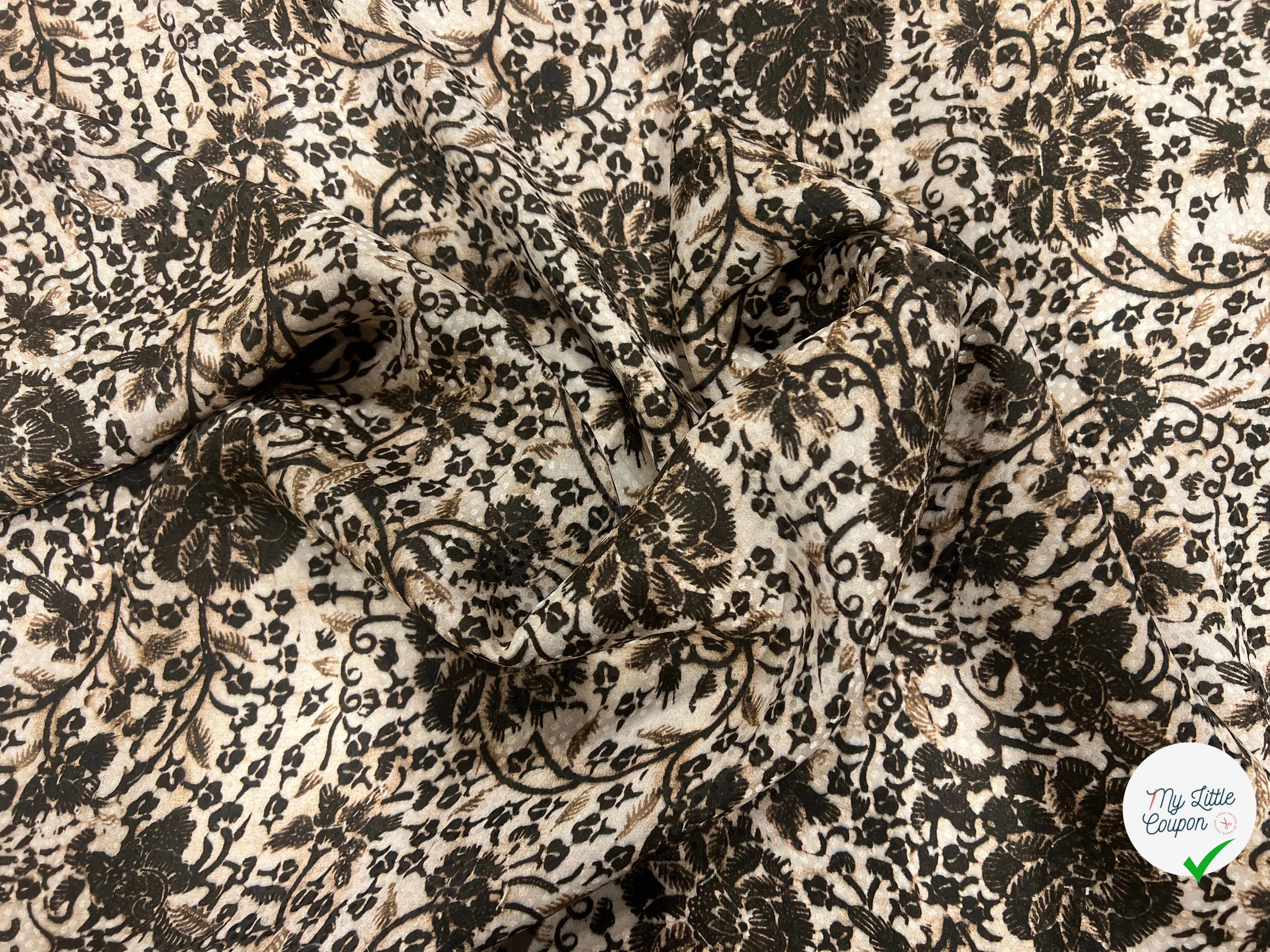SATIN VISCOSE SOIE JACQUARD - My Little Coupon