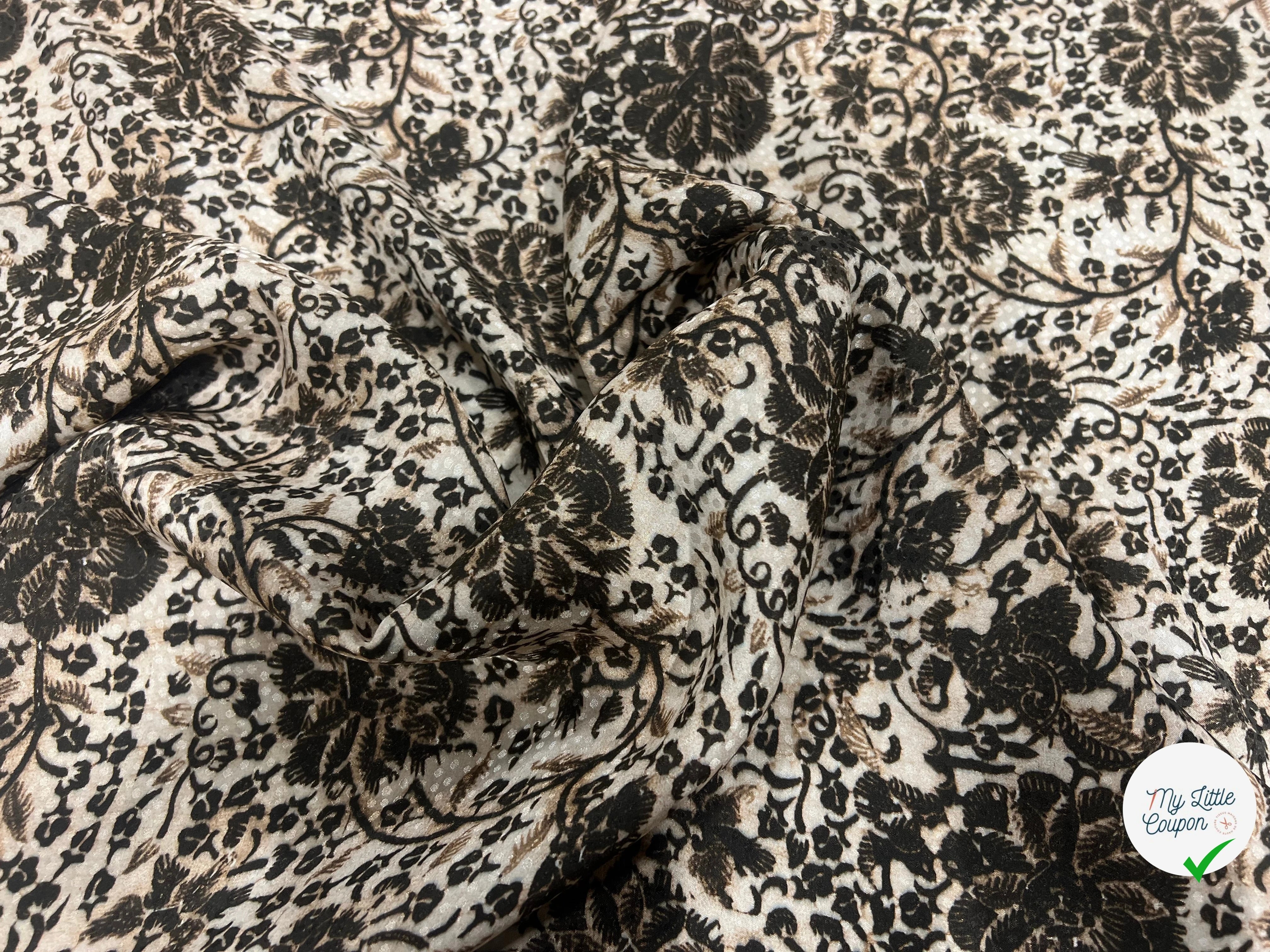 SATIN VISCOSE SOIE JACQUARD - My Little Coupon