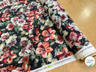 SATIN VOILE DE COTON ÉMERISE PREMIUM FOND NOIR DOUX MADE IN ITALY - My Little Coupon