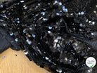 SEQUIN PAILLETTE SUR RÉSILLE NOIR - My Little Coupon
