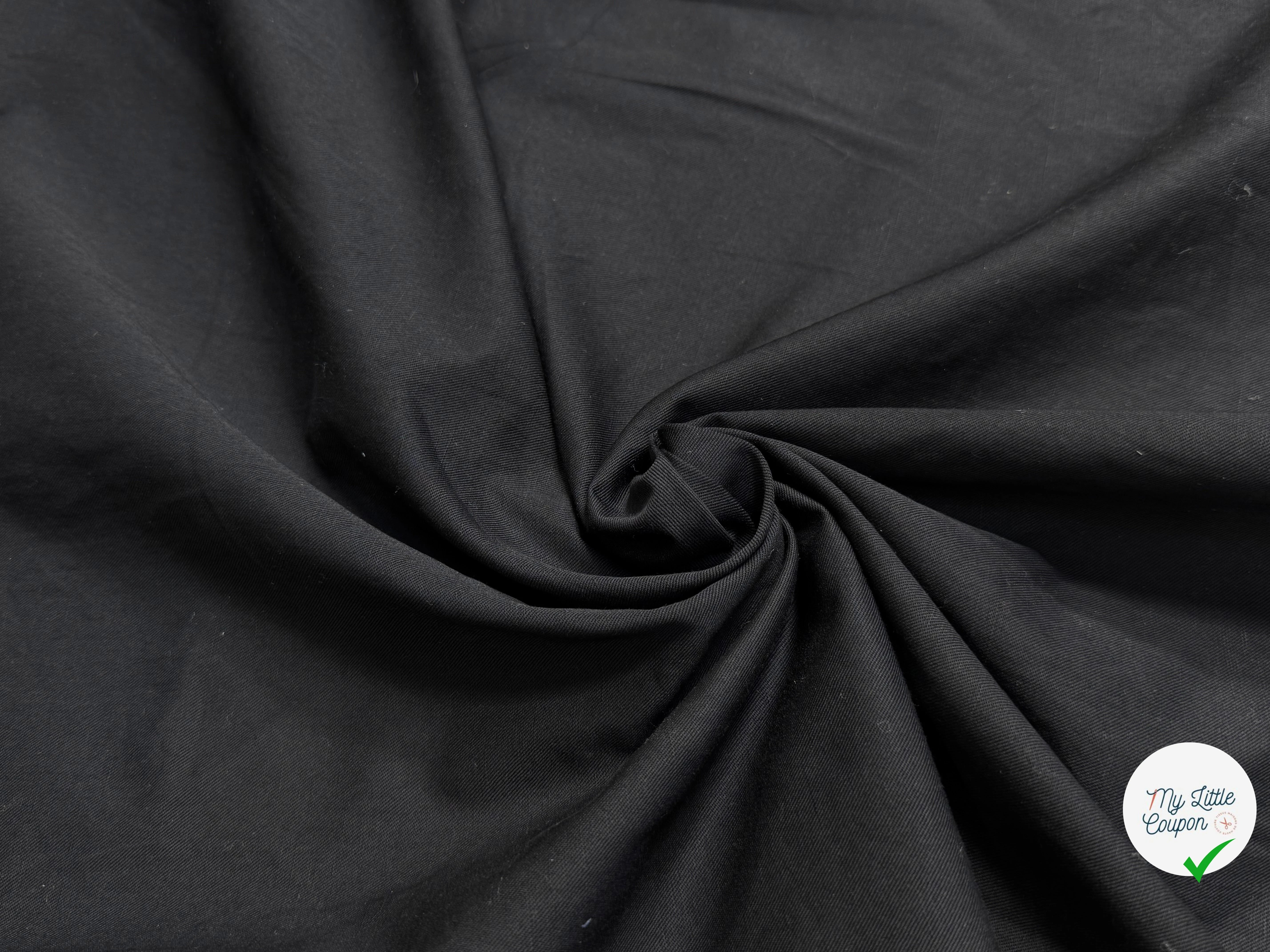 SERGÉ COTON LIN 18% LIN NOIR - My Little Coupon